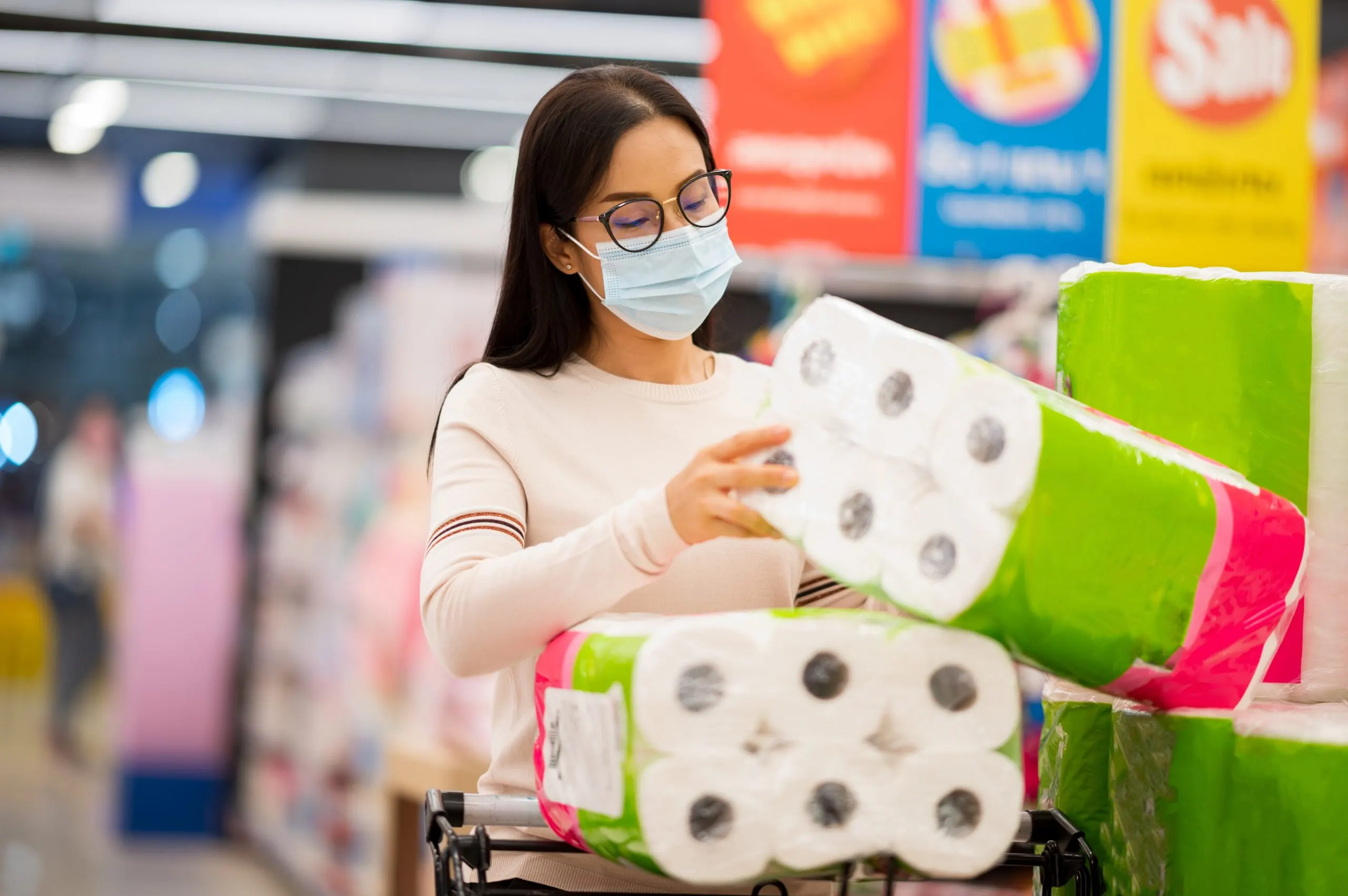 Vietnam Feminine Wipes Market Outlook to 2035 asian-woman-wearing-face-mask-shopping-supermaket-corona-virus-scaled