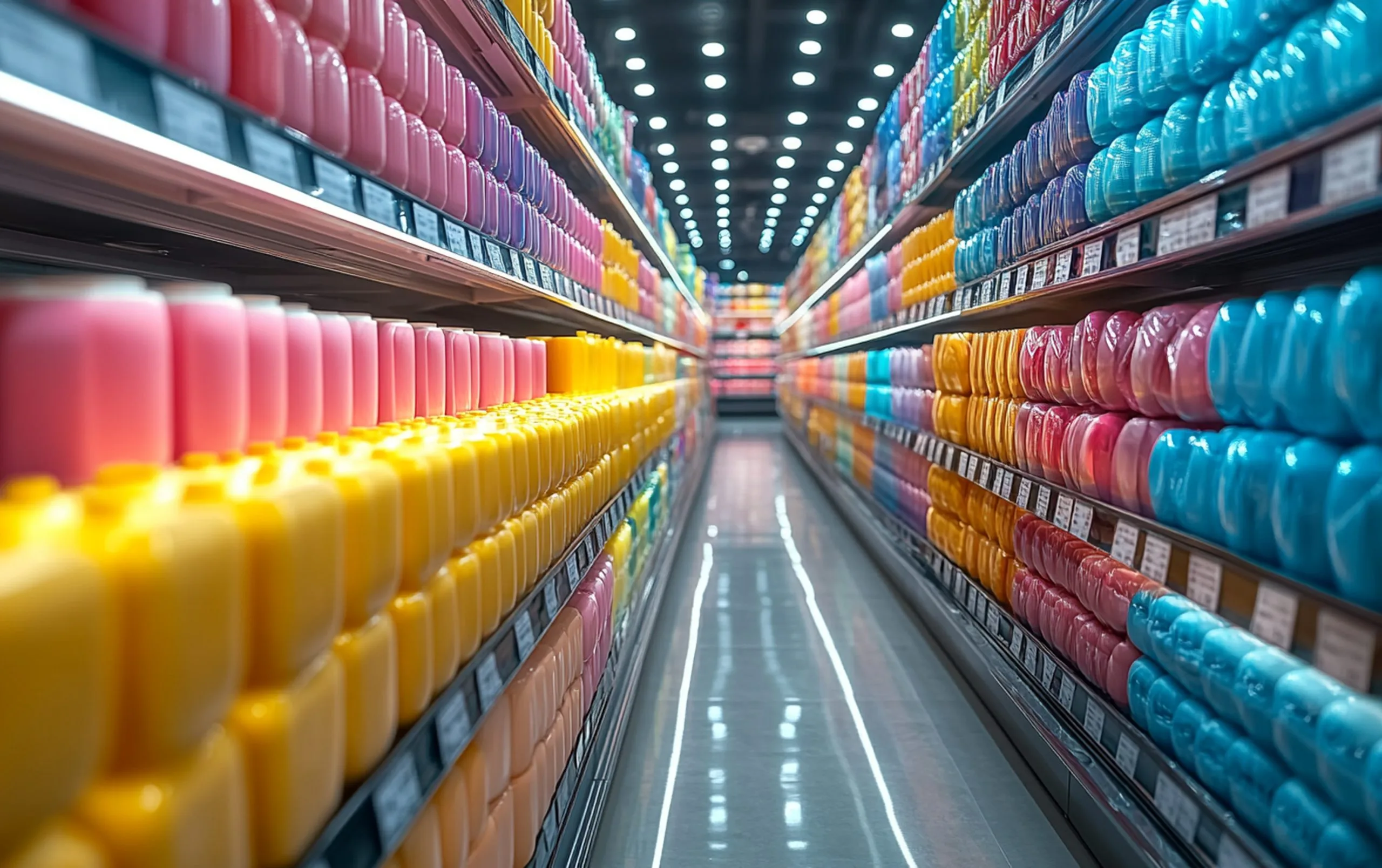 UAE Fabric Softeners and Conditioners Market Outlook to 2035 blurry-shopping-shelves-supermarkets-department-stores-realistic-image-ultra-hd-high-design-scaled