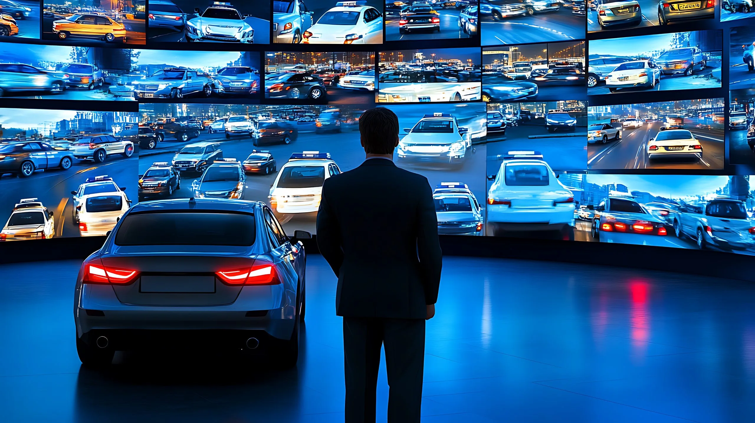 USA Night Vision Systems Market Analysis by Technology, Application, and End User as North America Market Heads Toward USD 5.98 Billion value man-observes-traffic-monitoring-system-displaying-various-vehicles-scaled