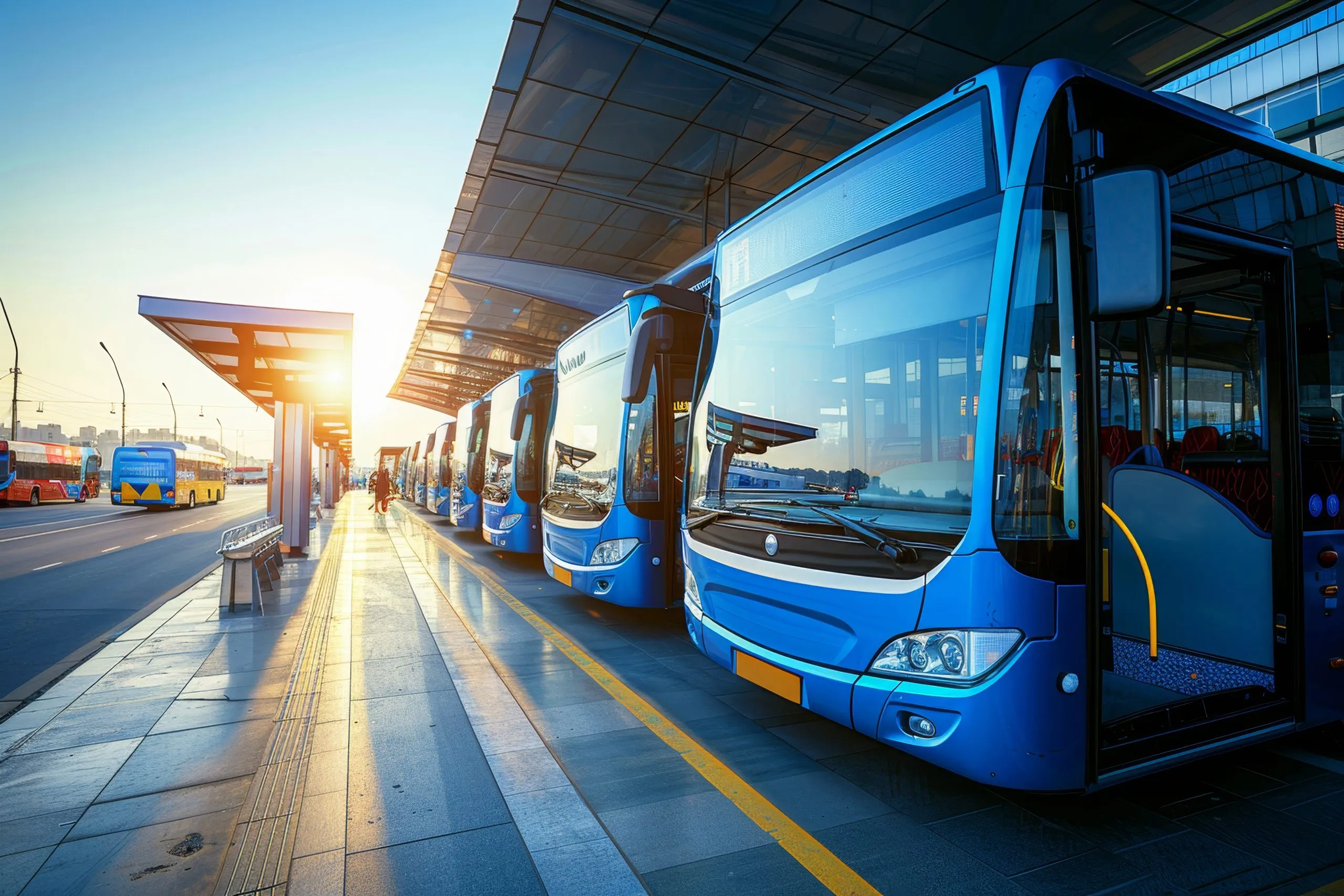 UK Electric Bus Sector Poised for Strong Growth as Zero-Emission Buses Account for 8.1% of Britain’s Bus Fleet modern-public-transportation-electric-buses-lined-up-city-station-ready-passengers-scaled