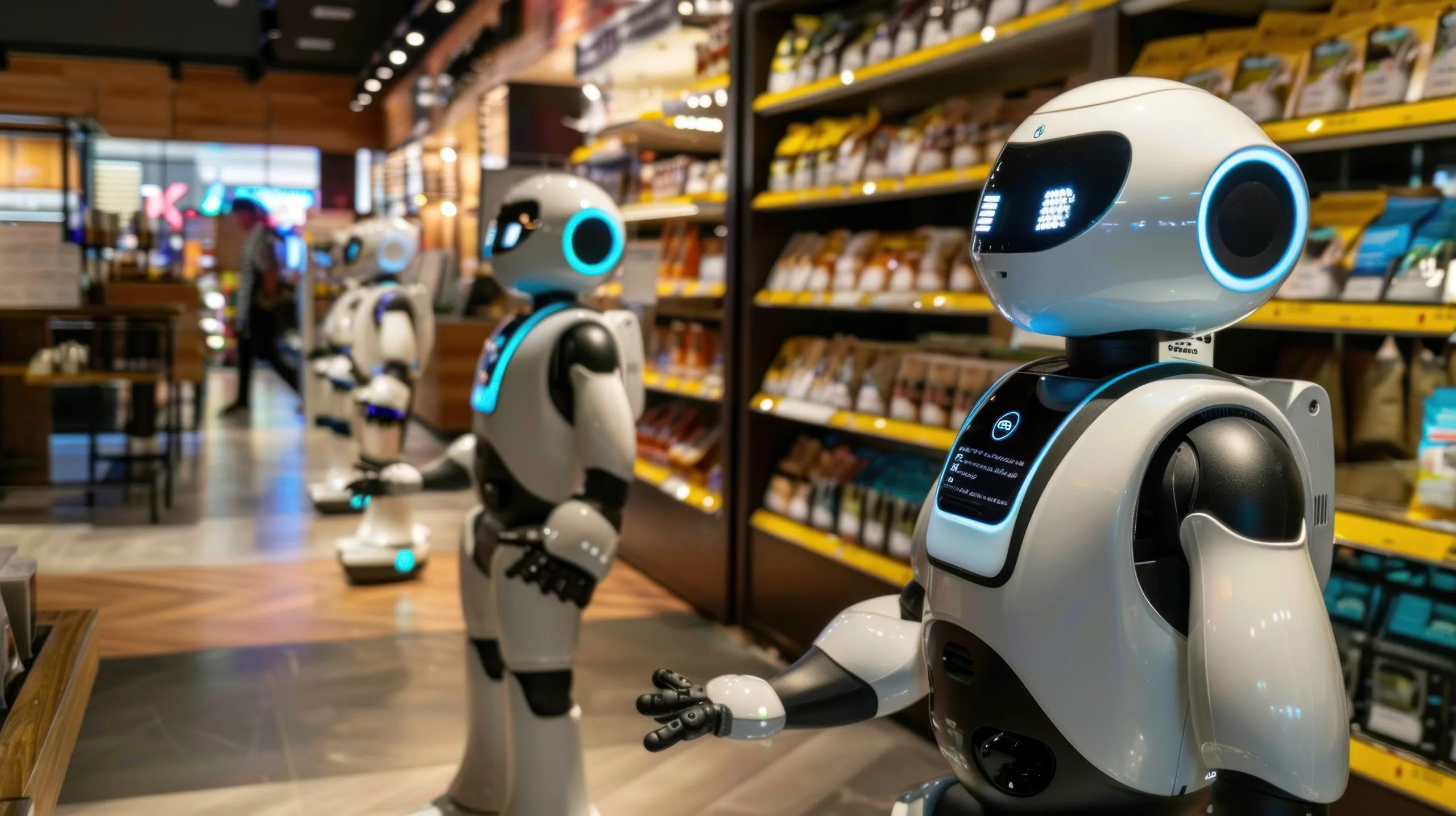 South Africa Robotics Market Growth Advancing Industries with 15% Annual Growth robots-providing-customer-service-retail-setting-scaled