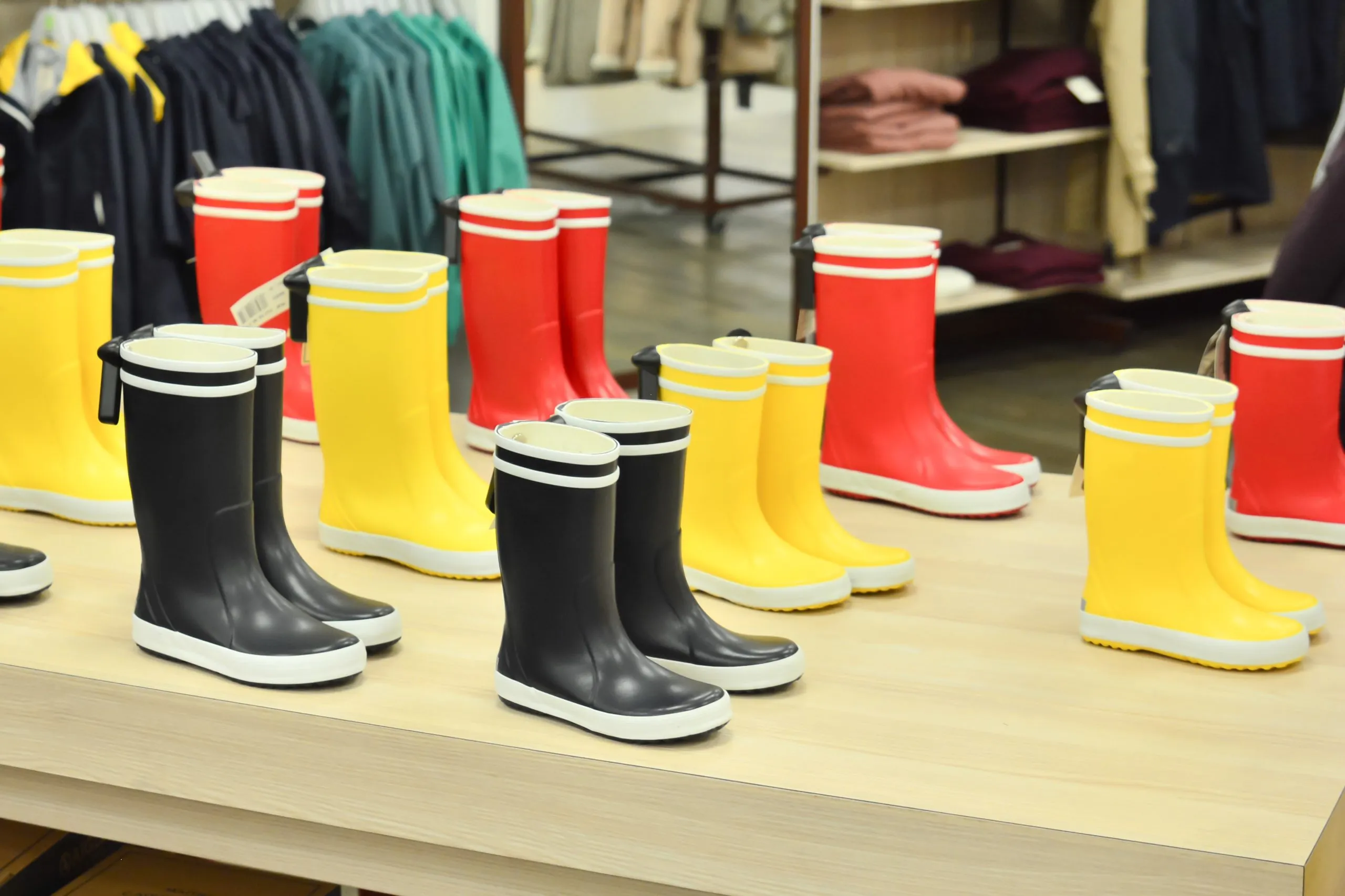 South Africa Industrial Protective Footwear Market Growth Supported by Global 6.3% CAGR value rubber-boots-different-colors-store-shelves-scaled
