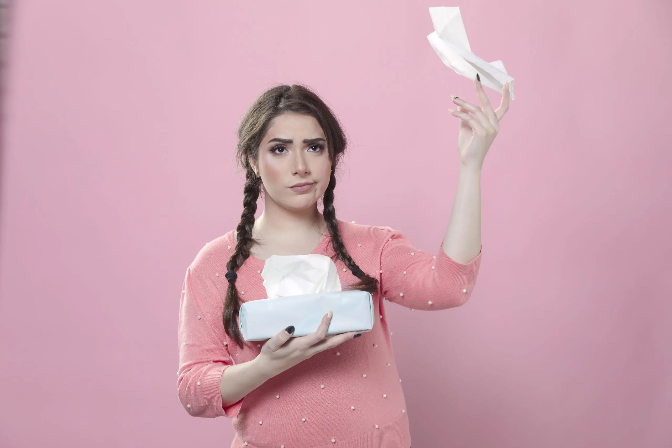 USA Feminine Wipes Market Outlook to 2035 sad-woman-throwing-napkins-air-scaled