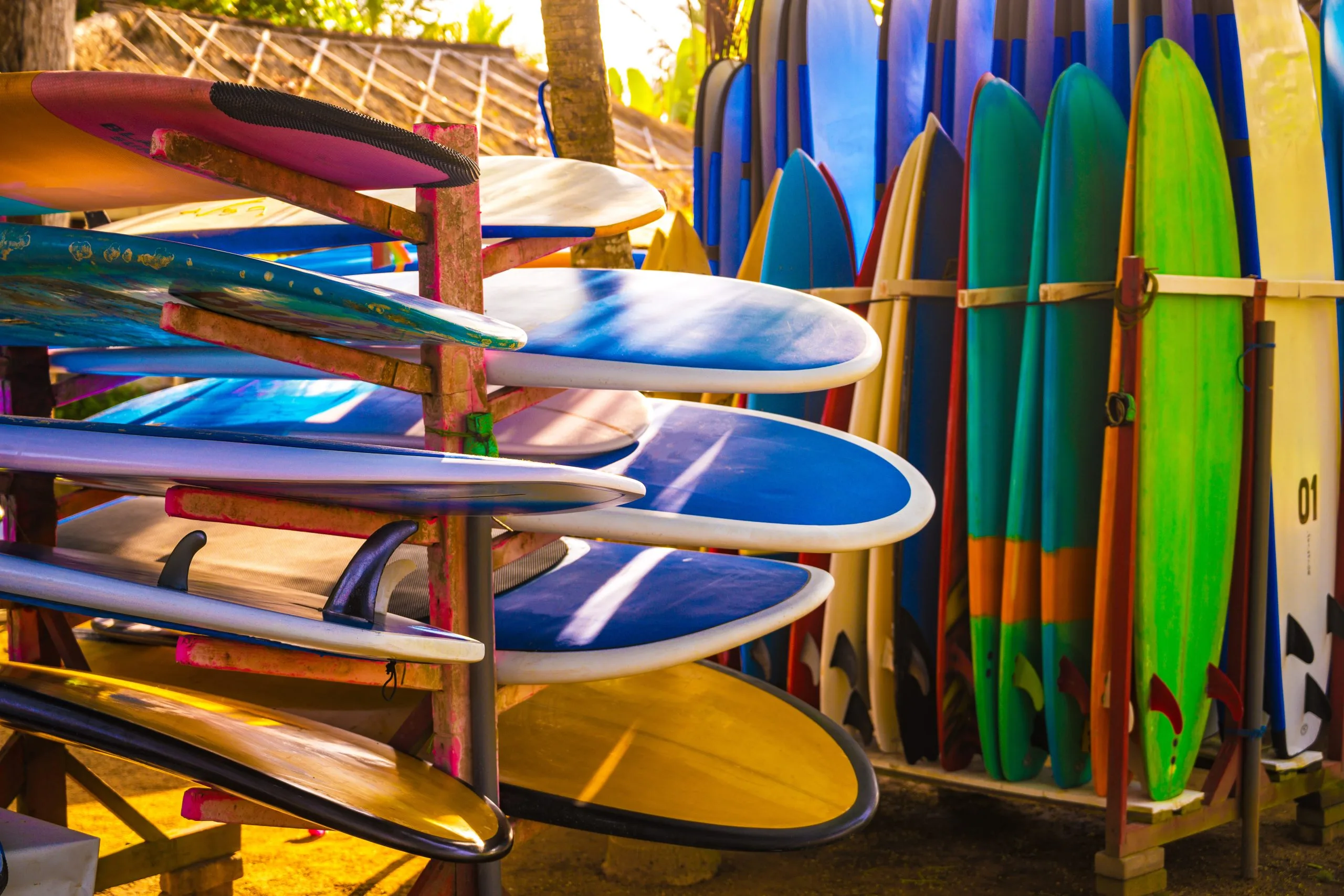 India Surfing Equipment Market Outlook to 2035 set-different-color-surf-boards-1-scaled