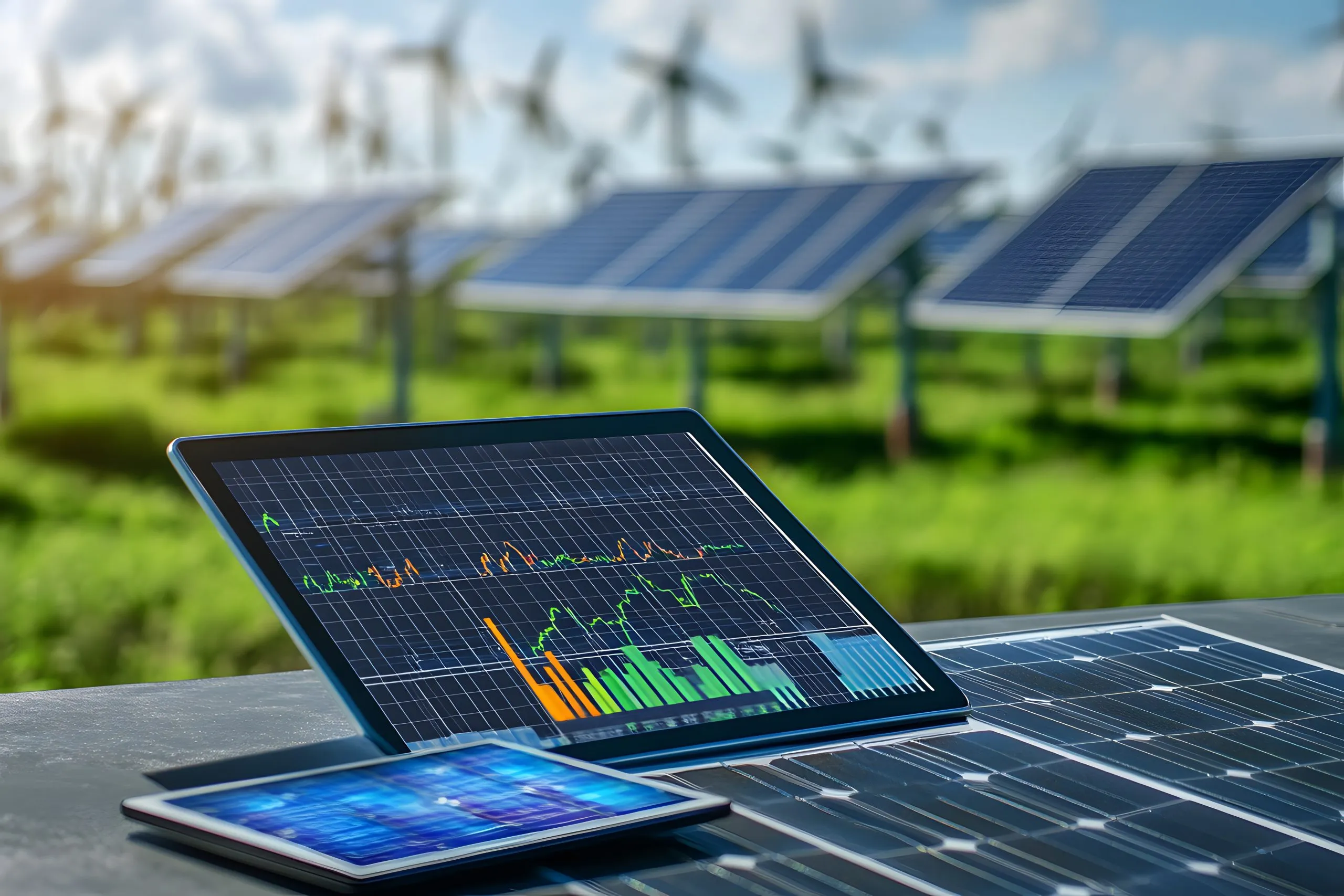 UAE Solar EPC Market Trends Driven by 3,860 MW Solar Park Capacity and Clean Energy Expansion tablet-displaying-financial-data-solar-panel-scaled