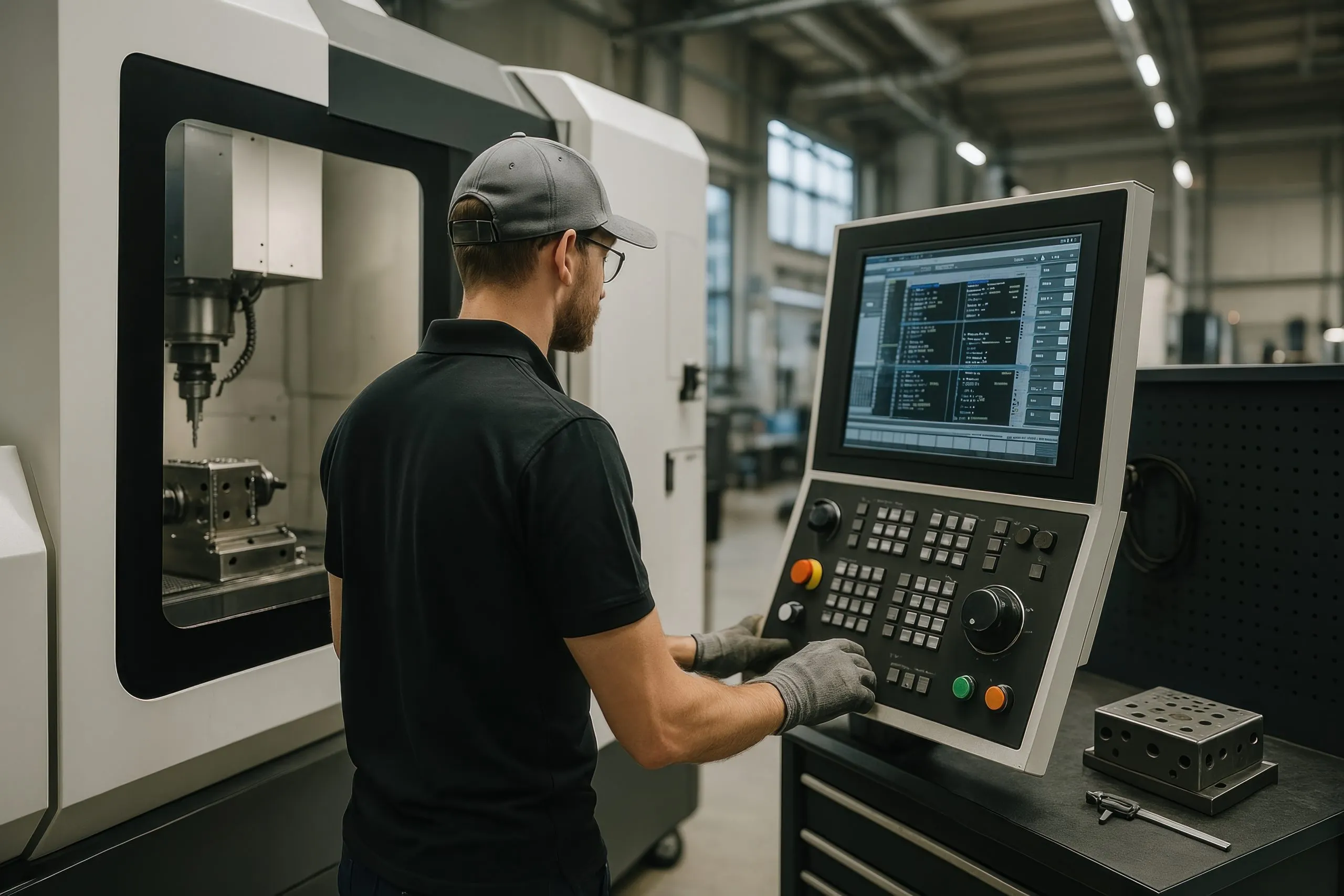 India CNC Controllers Market Outlook to 2030 technician-operating-cnc-machine-scaled
