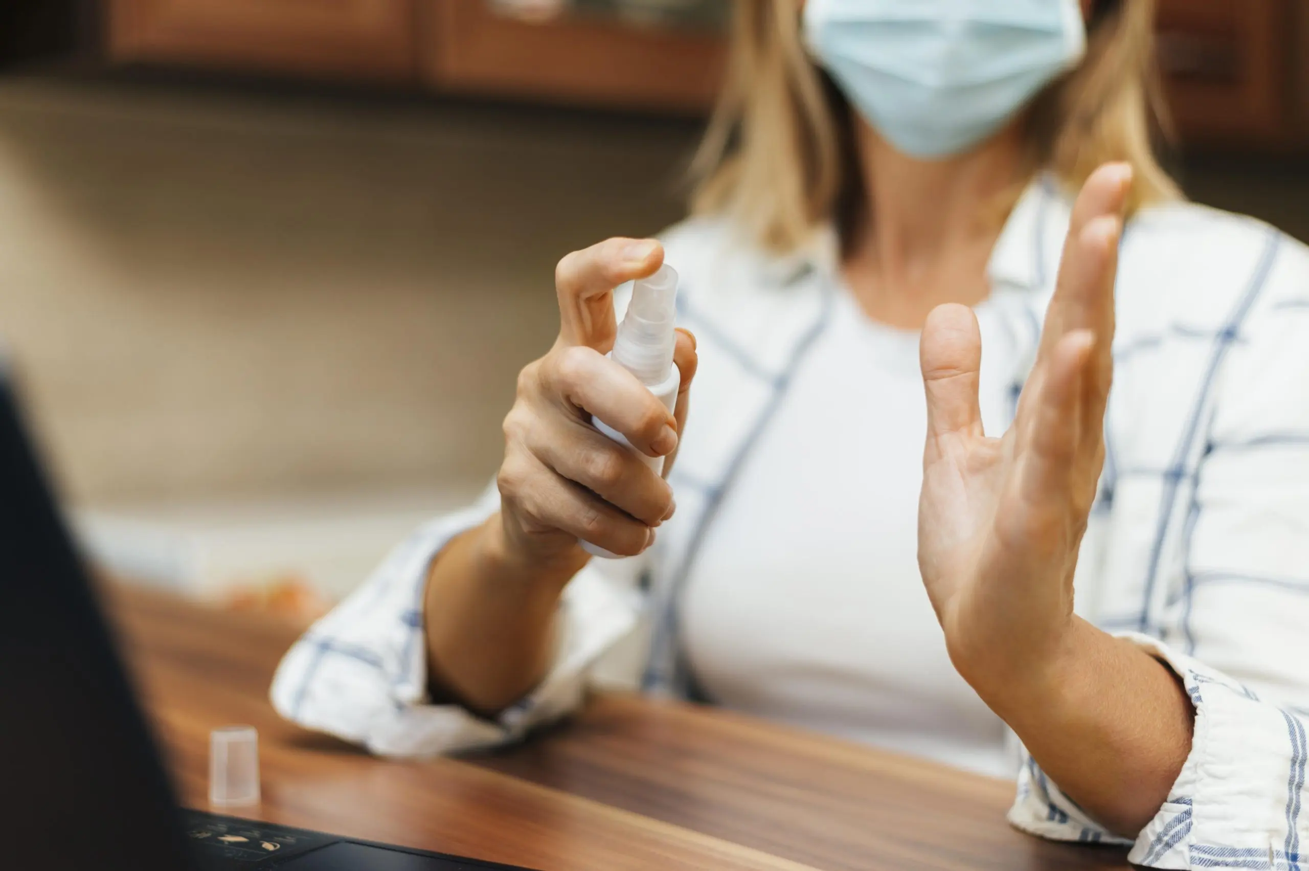KSA Hand Sanitizer Market Trends with 5.31% CAGR and Expanding Demand Across Healthcare and Hospitality woman-home-quarantine-spraying-hand-sanitizer-hands-scaled