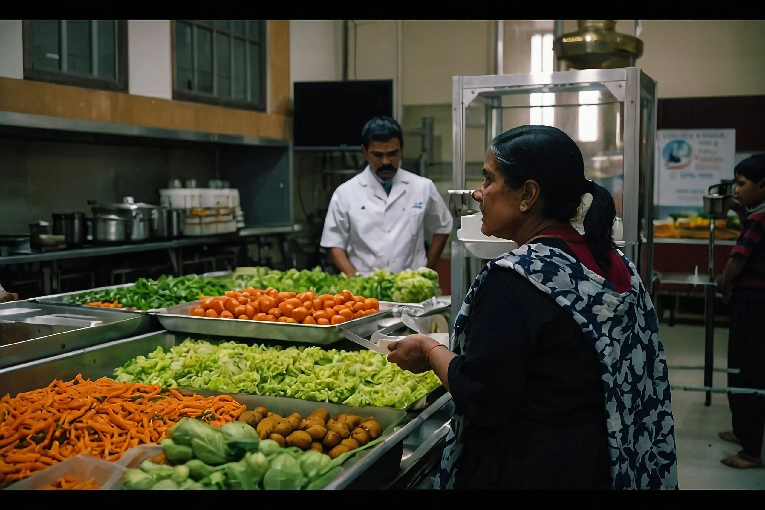 Nigeria Foodservice Market Outlook to 2035 woman-is-selling-vegetables-store-with-man-looking-them-scaled