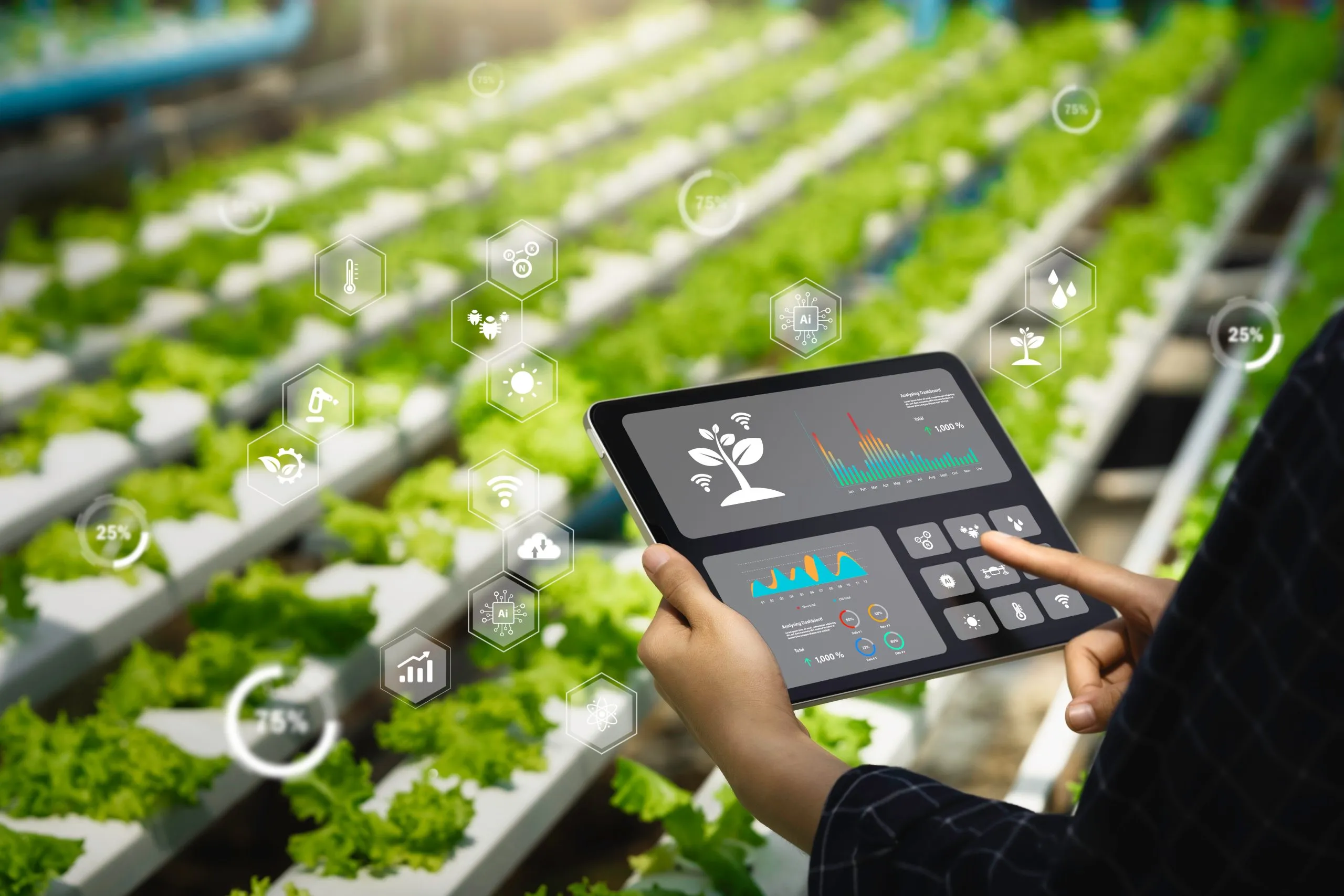 Philippines Agritech Market Builds Momentum as Global Smart Agriculture Heads Toward USD 23 Billion agriculture-technology-smart-farming-farmer-uses-applications-analysis-data-monitor-check-control-system-automation-network-modern-agricultural-innovation-ai-plantation-scaled