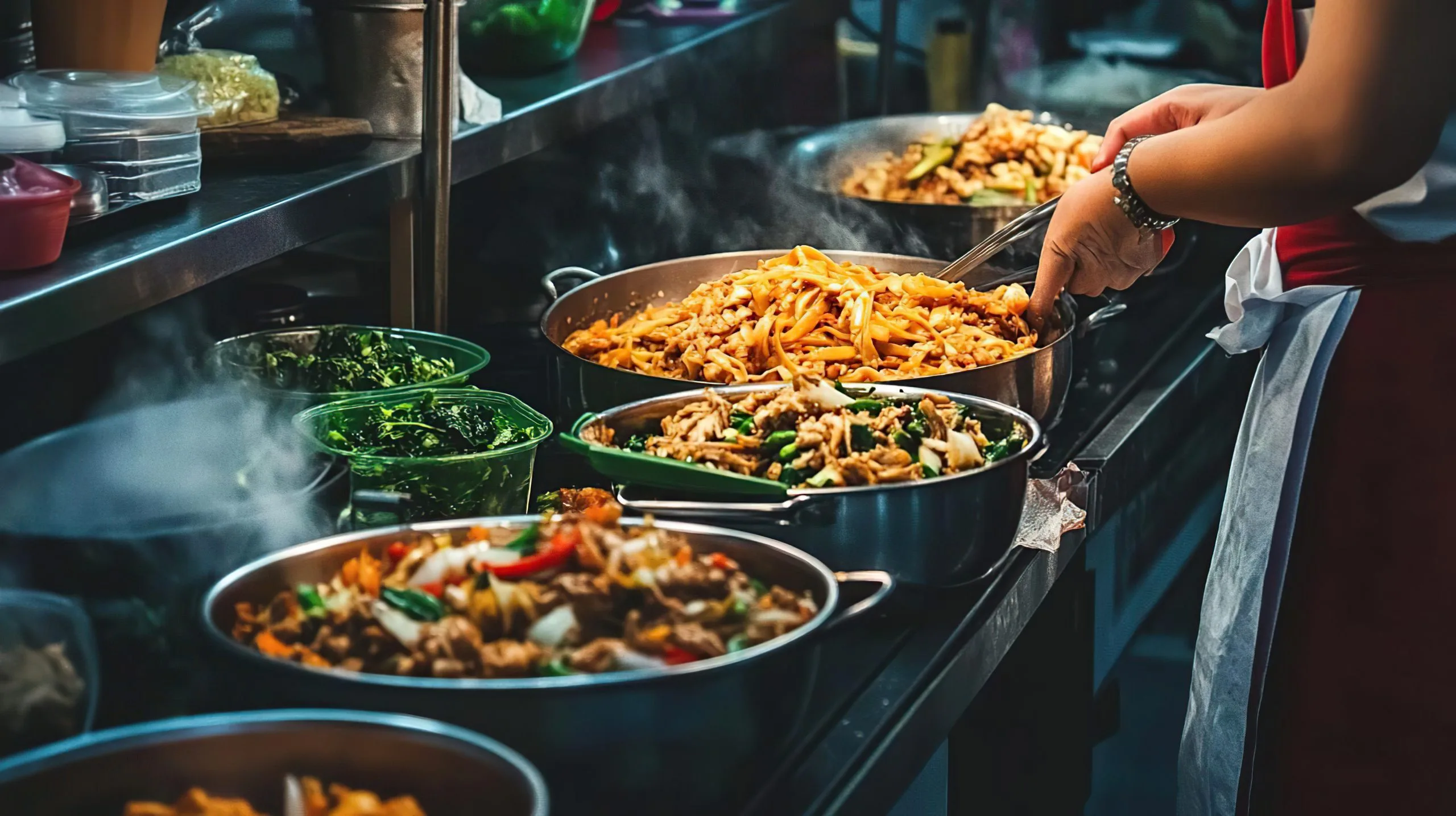Singapore Foodservice Market Set to Reach USD 79 Billion as Digital Dining and Chained Outlets Expand bustling-kitchen-with-various-dishes-being-prepared-served-scaled