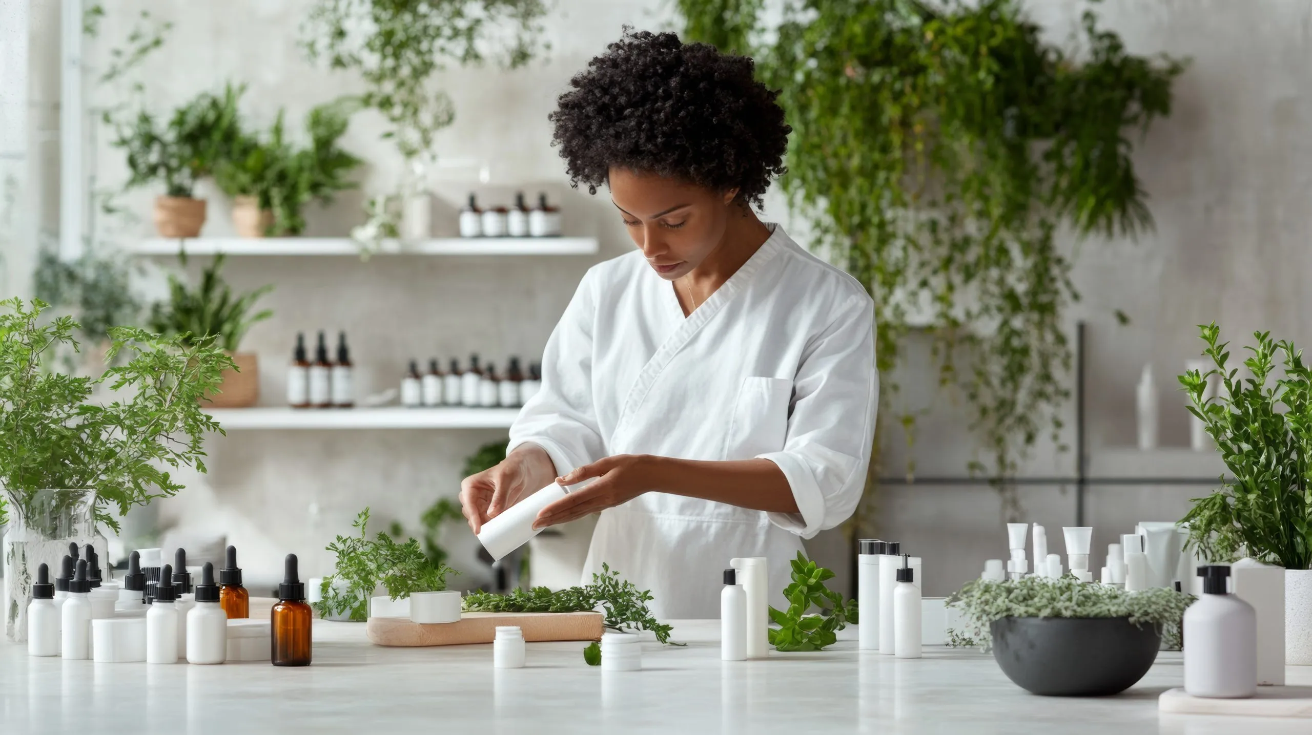 Nigeria Organic Personal Care Industry Surpasses USD 120 Million as Demand for Natural Beauty Products Increases clean-modern-lab-with-organic-skincare-creator-mixing-natural-ingredients-new-product-scaled