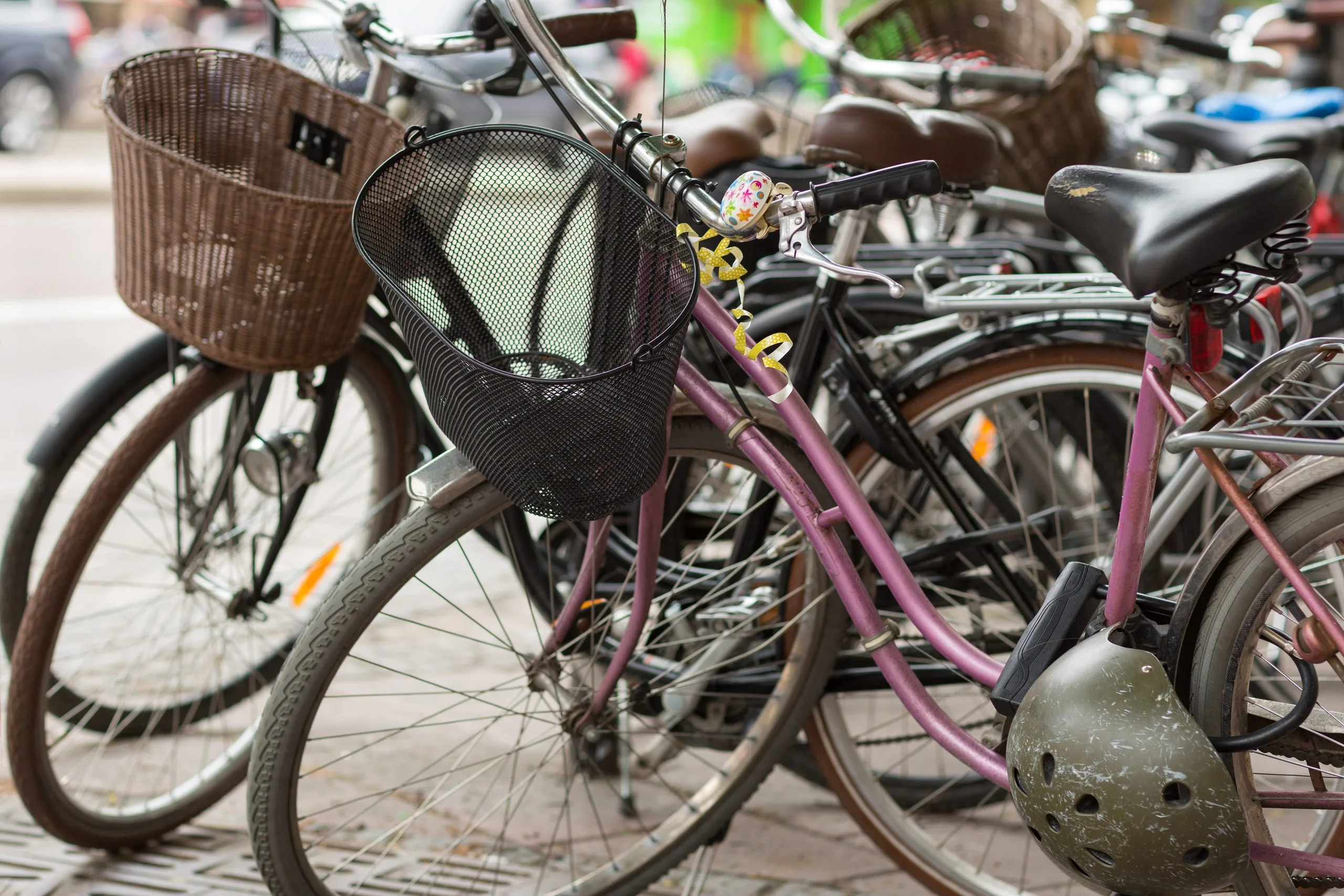 KSA Bicycle Market Outlook Driven by E-Bikes, Fitness, and a USD 328.7 Million E-Bike Opportunity close-up-retro-bikes-parked-street-scaled