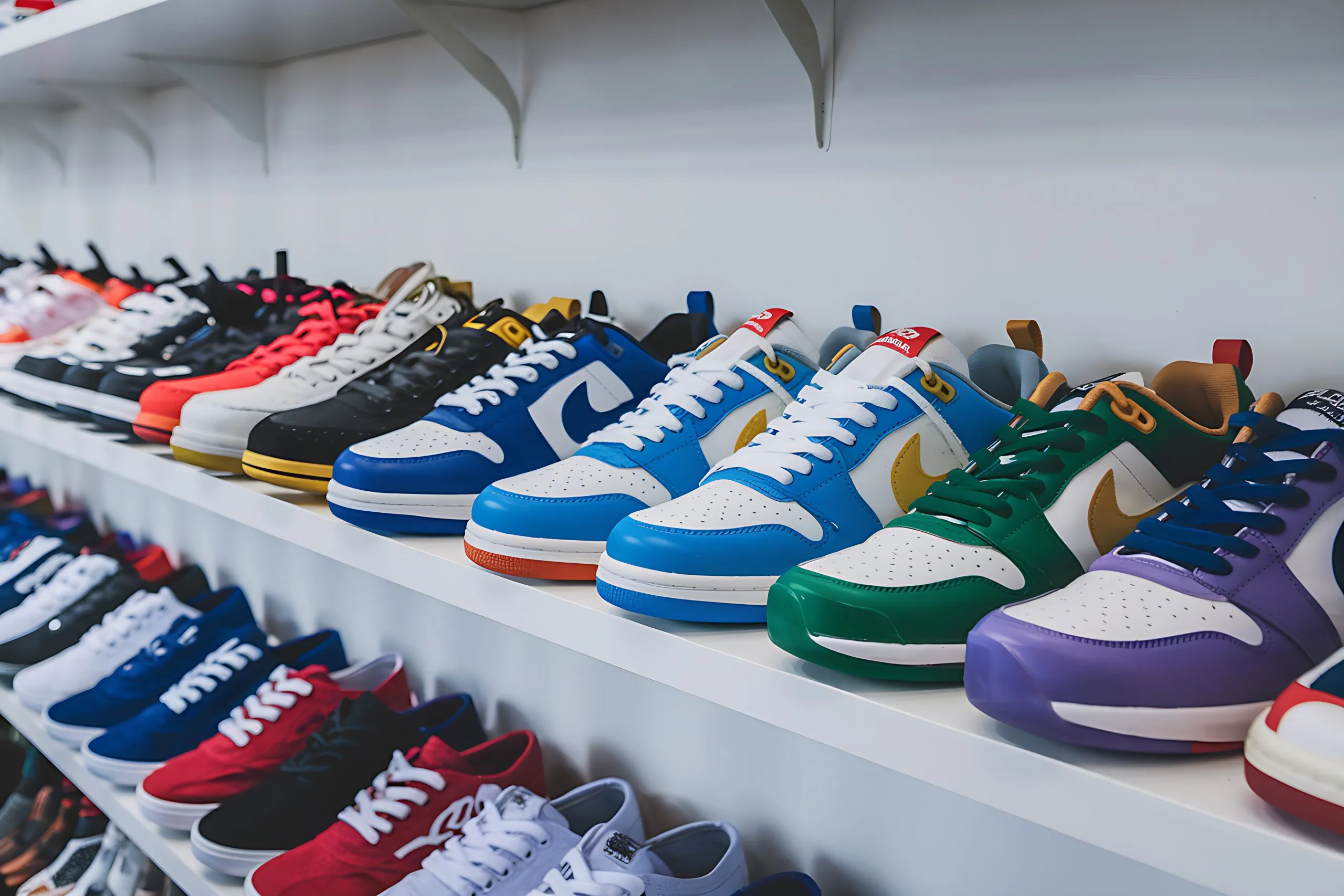 Nigeria Sports Footwear Market Expands at Over 6 Percent CAGR Driven by Youth Demand colorful-sneakers-shelves-1-scaled