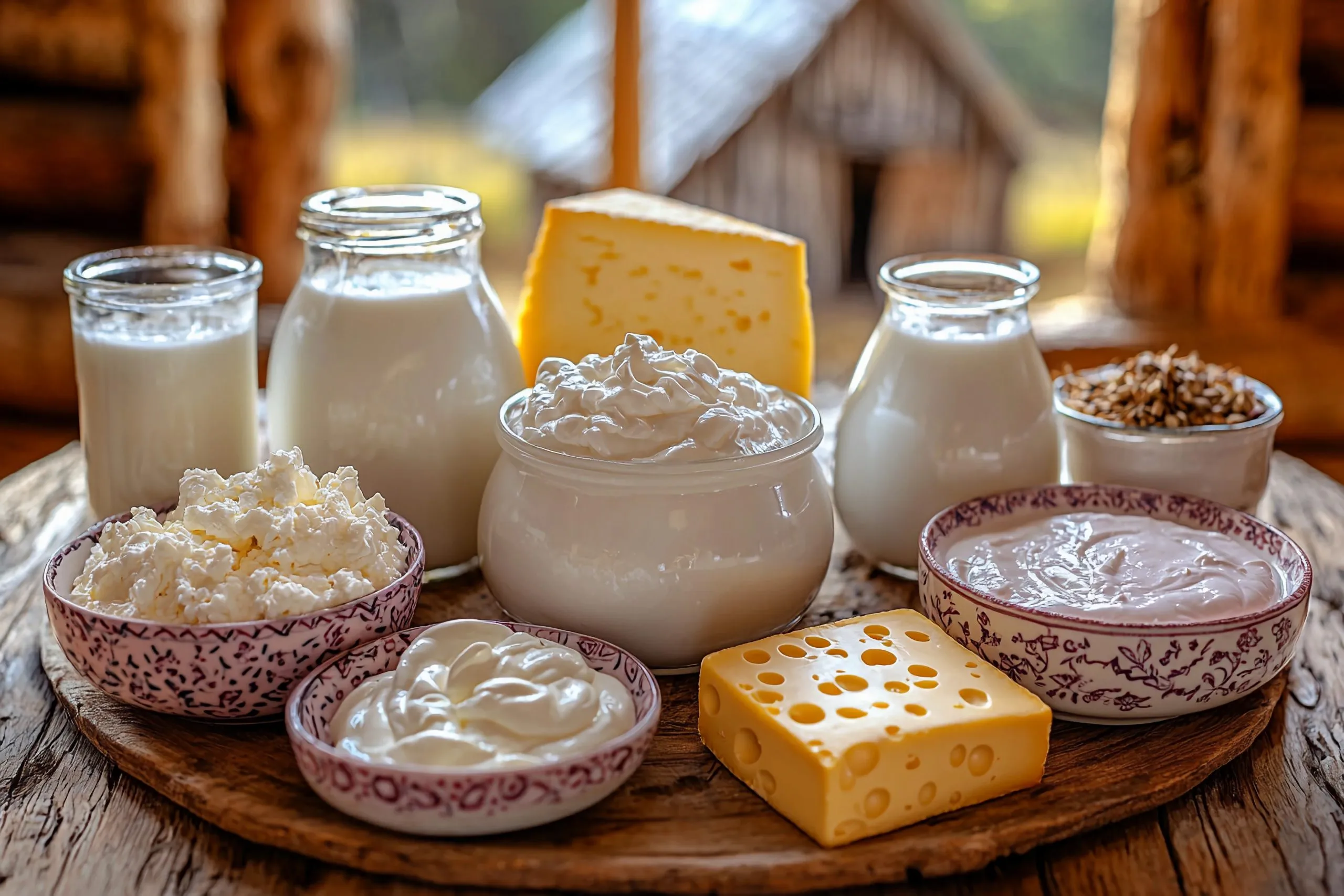 USA Dairy Desserts Market Outlook to 2035 delicious-dairy-products-arranged-rustic-wooden-table-1-scaled