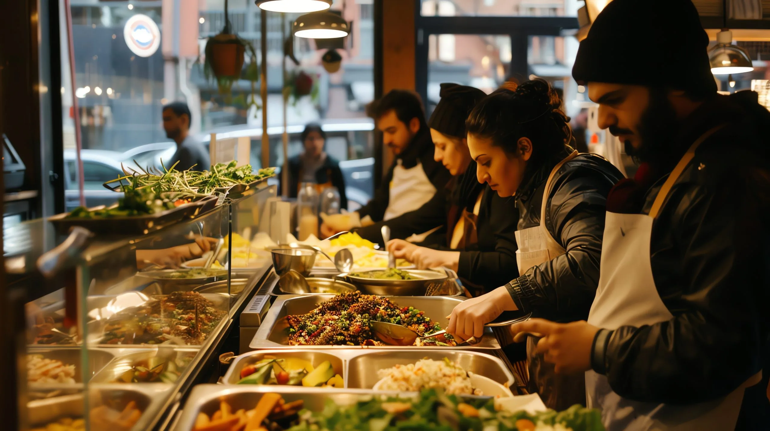 USA Foodservice Market Supported by USD 2.70 Trillion Growth Outlook Amid Delivery, Takeout, and Digital Ordering Expansion employees-prepare-food-deli-counter-scaled