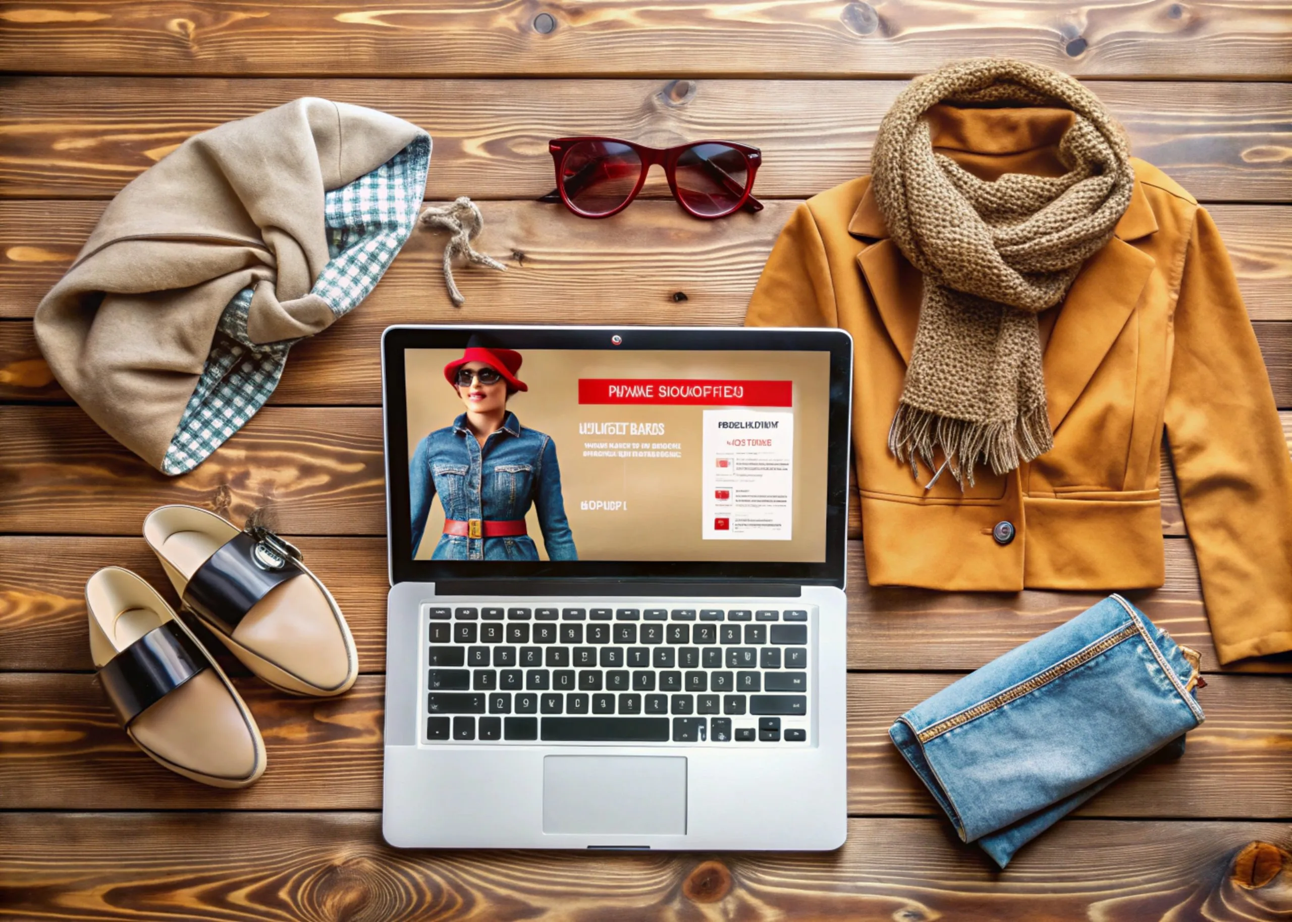 USA Online Clothing Rental Market Set to Reach $7 Billion with 14 Percent Growth Rate flat-lay-trendy-fashion-items-with-online-store-display-scaled