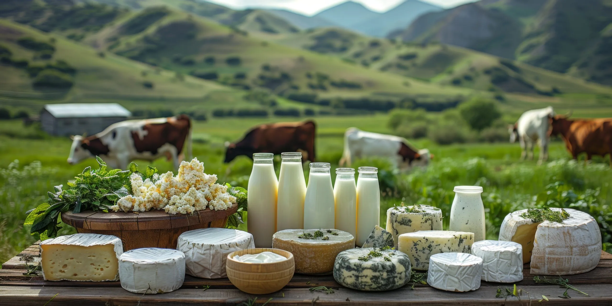 UAE Dairy Alternatives Market Growing at Over 10 Percent CAGR Driven by Health Trends fresh-dairy-products-wooden-table-rustic-countryside-setting-scaled