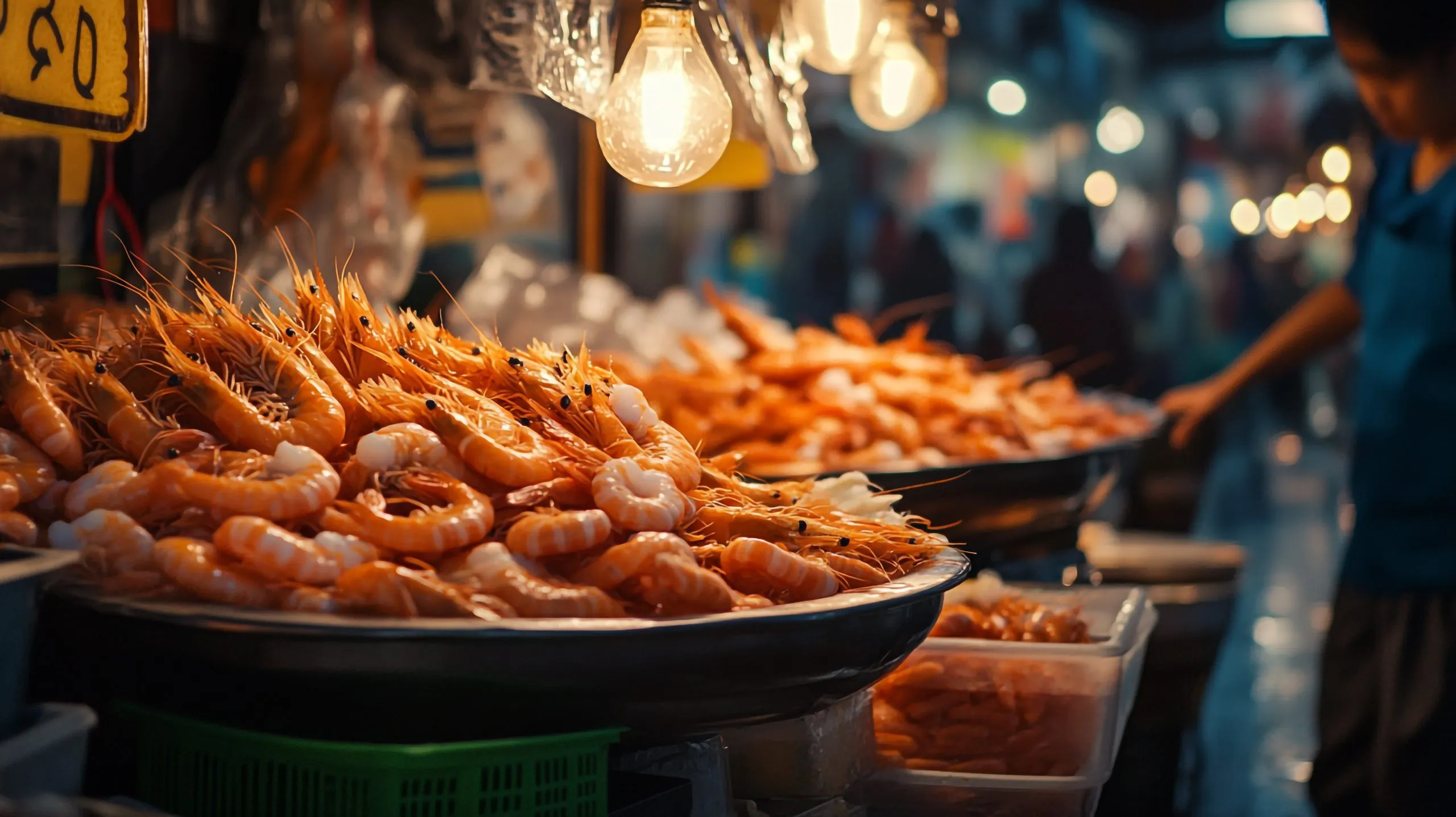 Nigeria Shrimp Market Outlook to 2035 fresh-seafood-market-bustling-with-colorful-shrimp-stalls-night-scaled