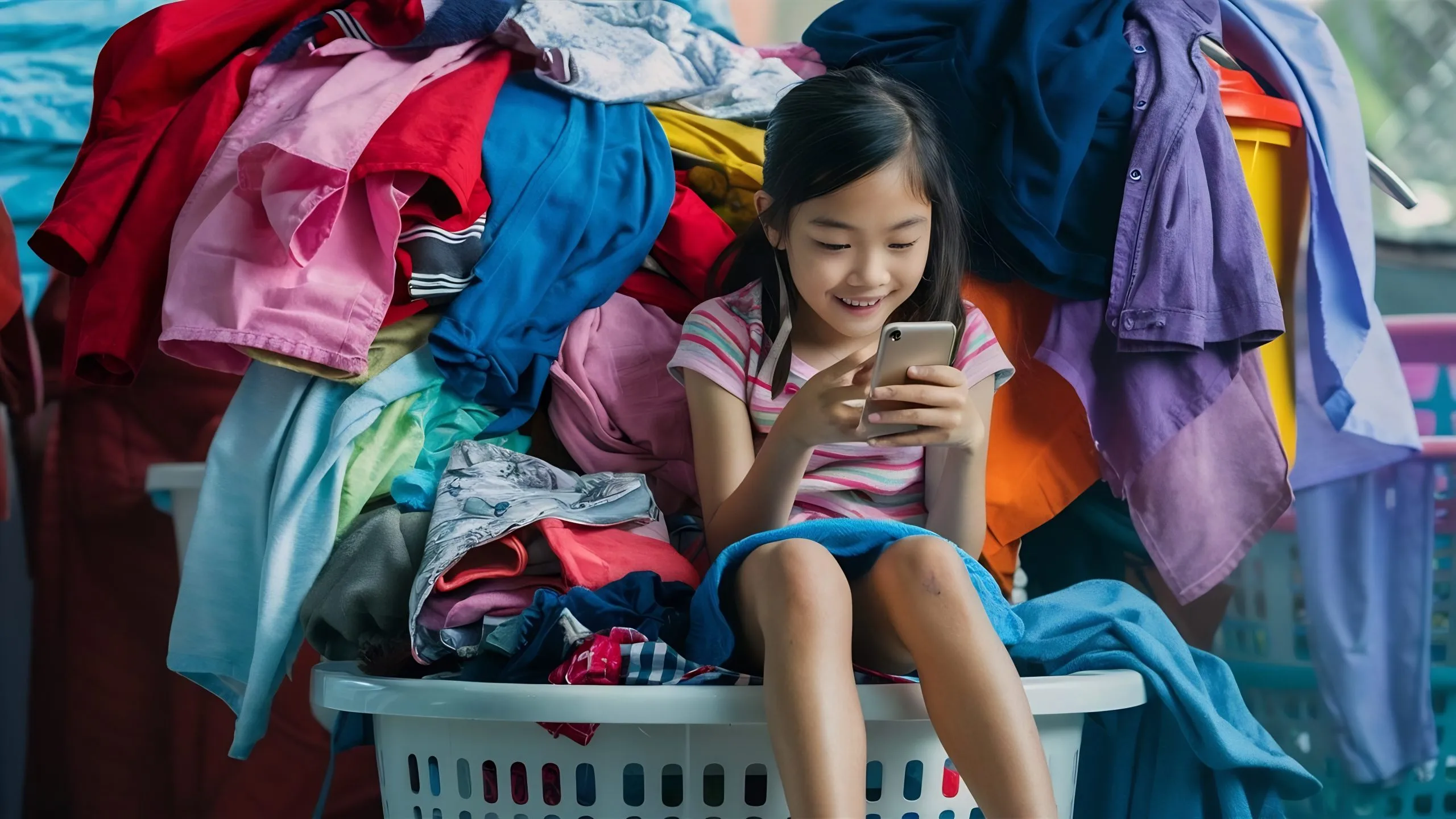 Philippines Online Clothing Rental Market Gains Traction Amid 4.7 Billion Fashion E-Commerce Growth girl-with-smartphone-laundry-scaled