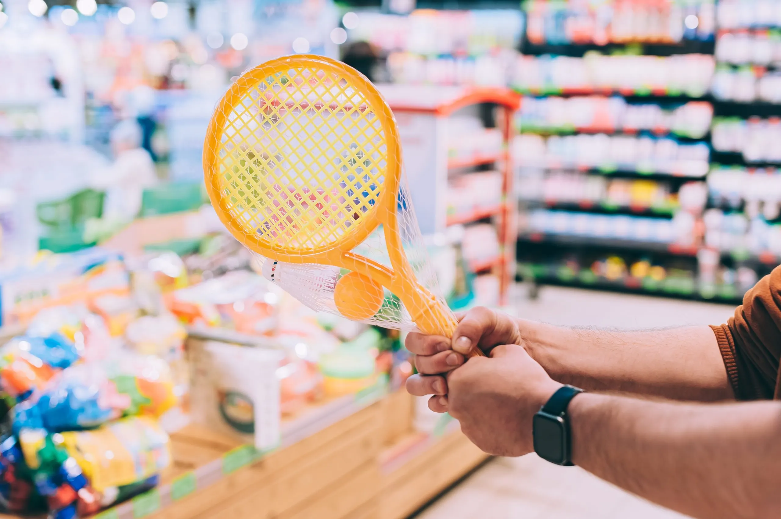 Singapore Tennis Equipment Market Expands with Sports Equipment Industry Generating Over USD 400 Million man-store-selects-children-s-tennis-set-holds-tennis-racket-his-hands-scaled