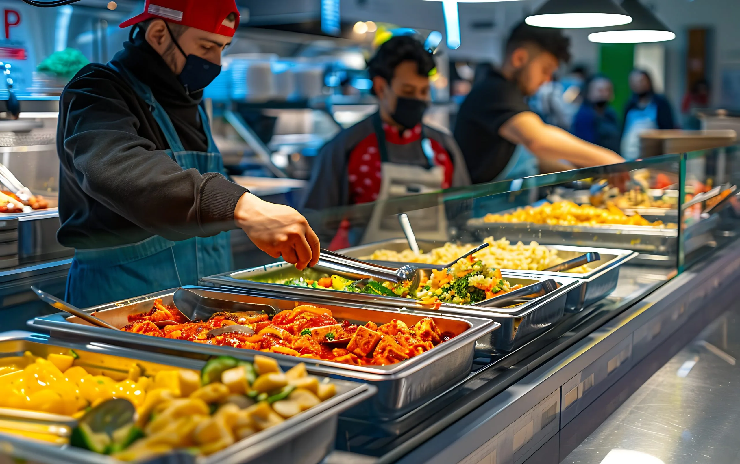 Brazil Foodservice Market Supported by USD 94.8 Billion Growth Outlook Amid Urban Dining, Delivery, and Digital Ordering Expansion people-group-catering-buffet-food-indoor-restaurant-scaled