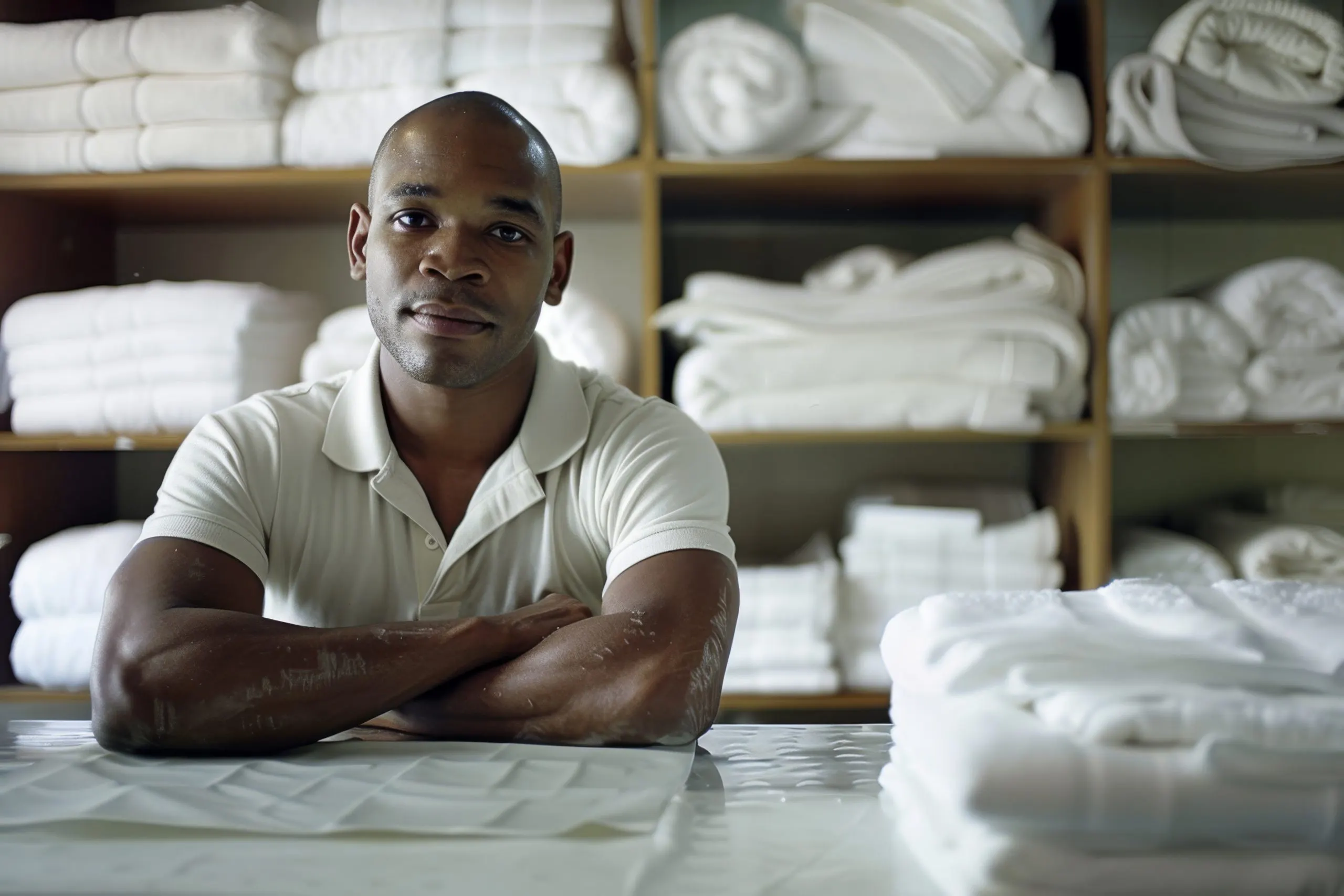 South Africa Adult Diaper Market Driven by 6 Percent Rise in Home Healthcare Adoption portrait-elderly-hotel-worker-laying-clean-white-towel-shelf-african-staff-hotels-clean-hotel-linens-are-provided-by-hotel-linen-cleaning-companies-scaled