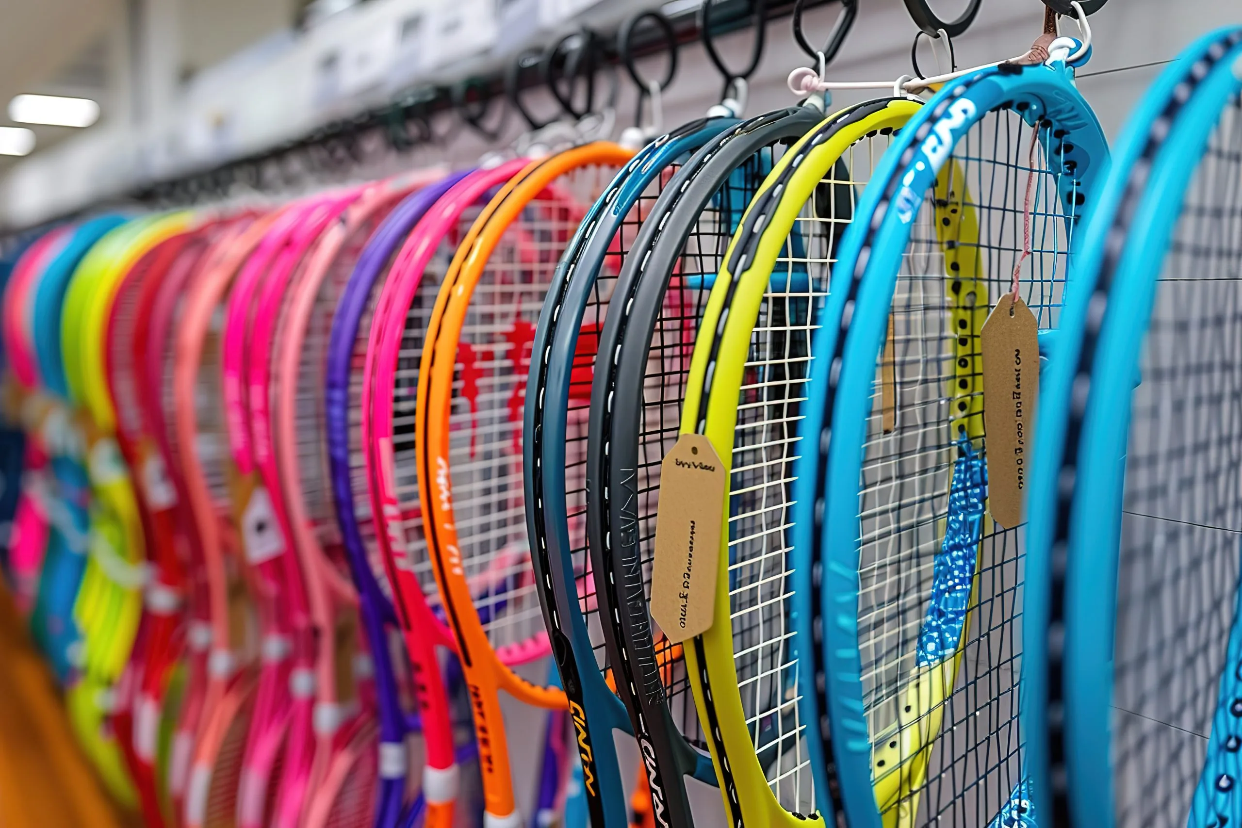 Vietnam Tennis Equipment Market Accelerates with Over 13 Percent Growth Driven by Rising Participation rack-tennis-rackets-with-variety-colors-scaled