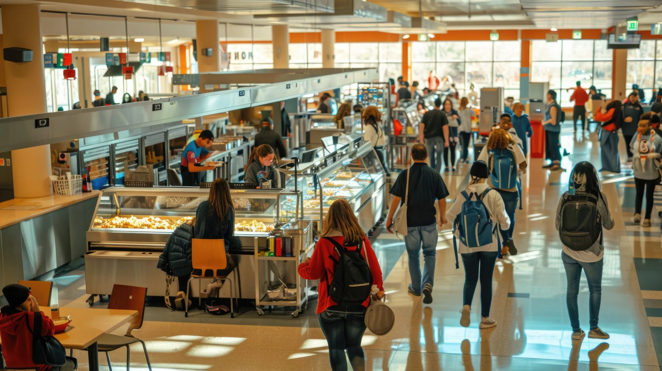 UK Duty Free And Travel Retail Market Outlook to 2035 vibrant-university-cafeteria-featuring-array-diverse-food-stations-students-aig59-scaled
