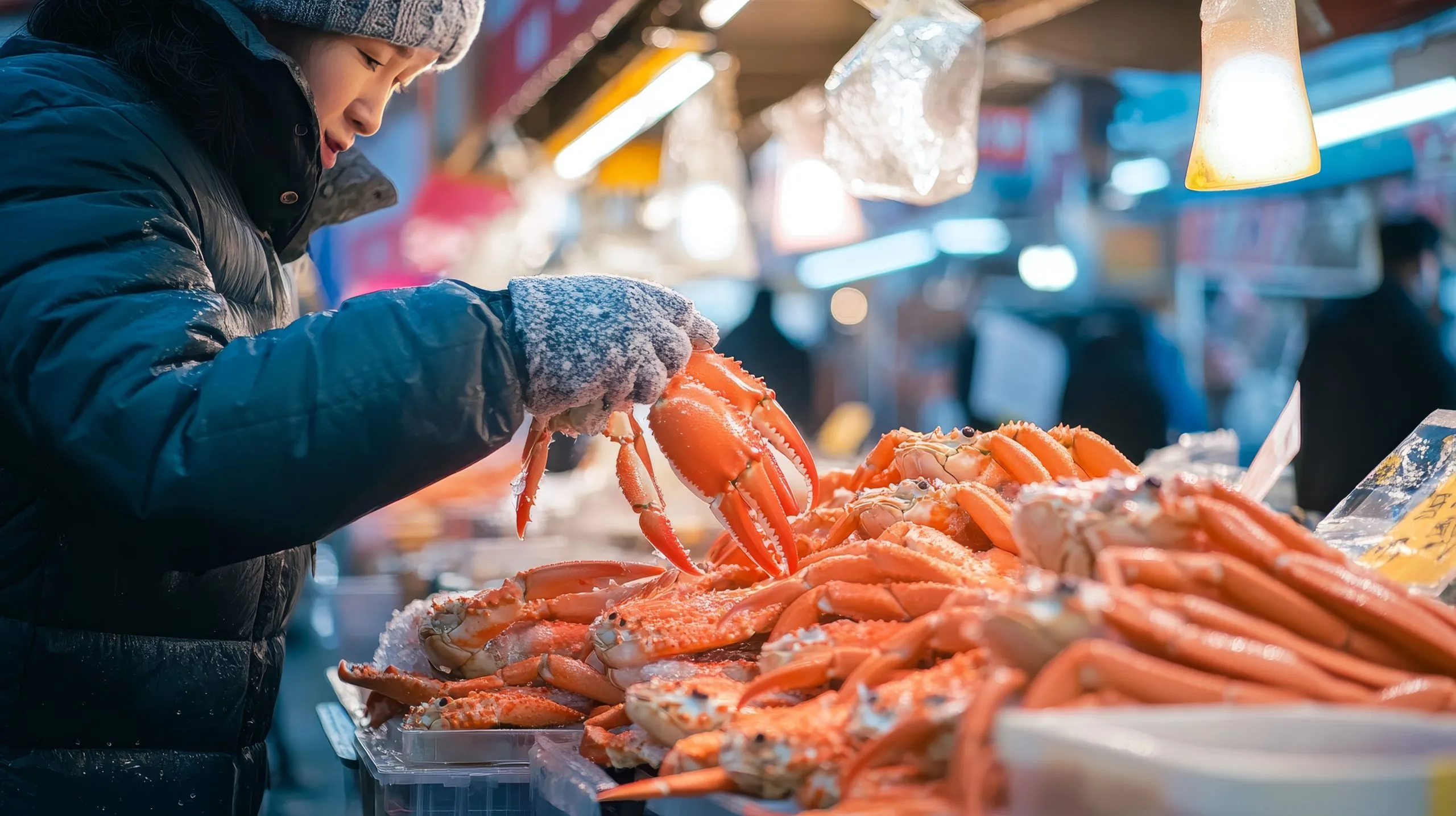 Nigeria Frozen Seafood Market Gains Momentum as Frozen Fish Demand Reaches USD 546 Million Amid Rising Protein Consumption woman-buying-frozen-crabs-seafood-market-paris-france-scaled