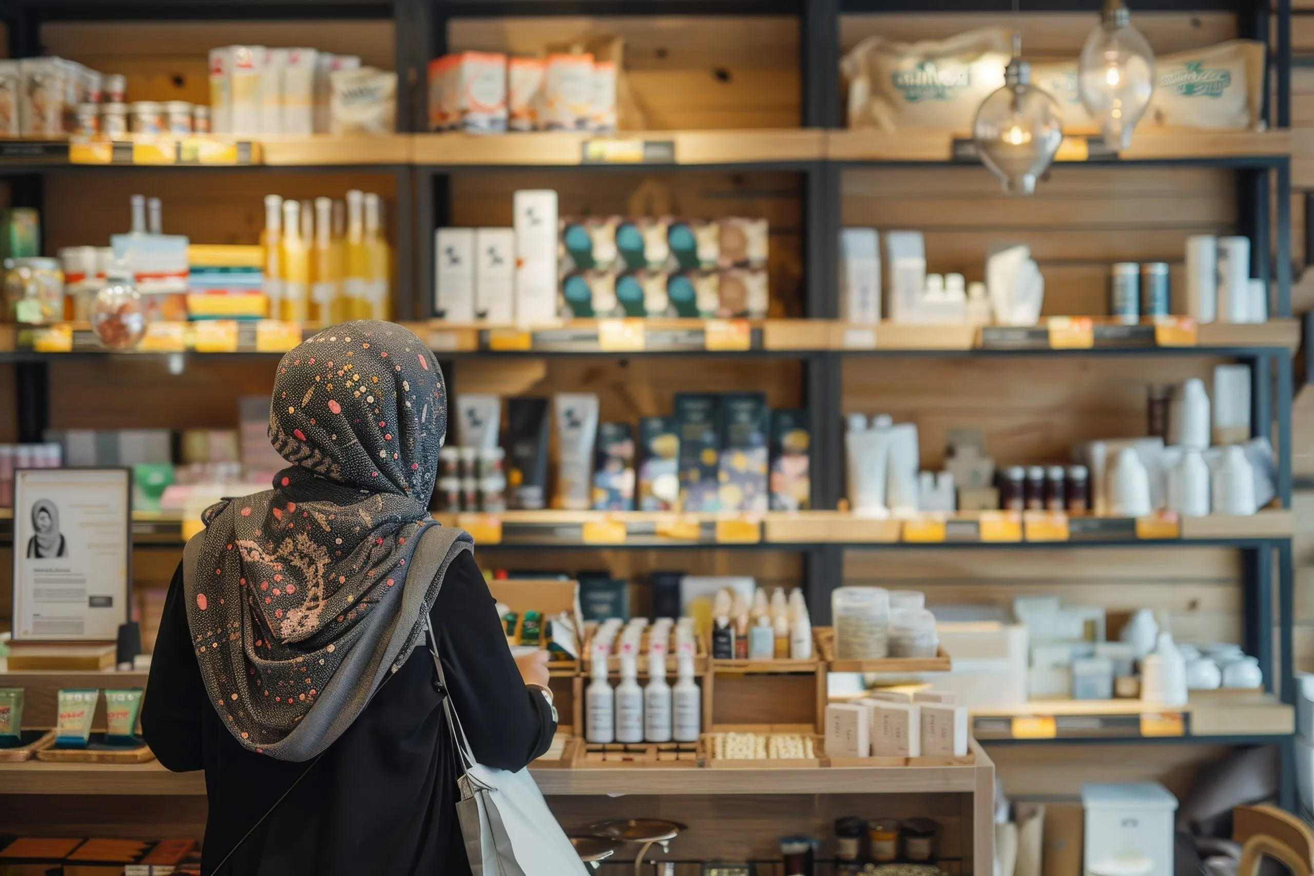 UAE Dry Shampoo Market Surges with Over 45 Percent Demand from Urban Consumers woman-standing-front-store-counter-thriving-retail-store-owned-by-young-muslim-entrepreneur-known-its-unique-products-exceptional-customer-service-scaled