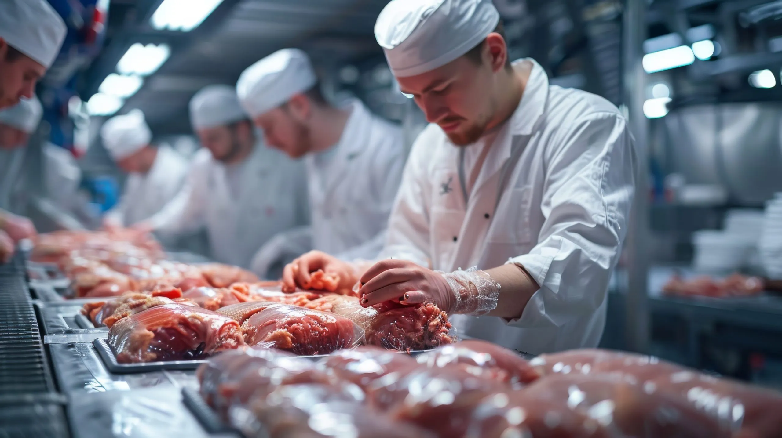 Philippines Poultry Meat Market Gains Momentum as Consumption Reaches 1.43 Million Metric Tons workers-packaging-frozen-chicken-cuts-into-vacuumsealed-bags-shipment-international-markets-h-1-scaled