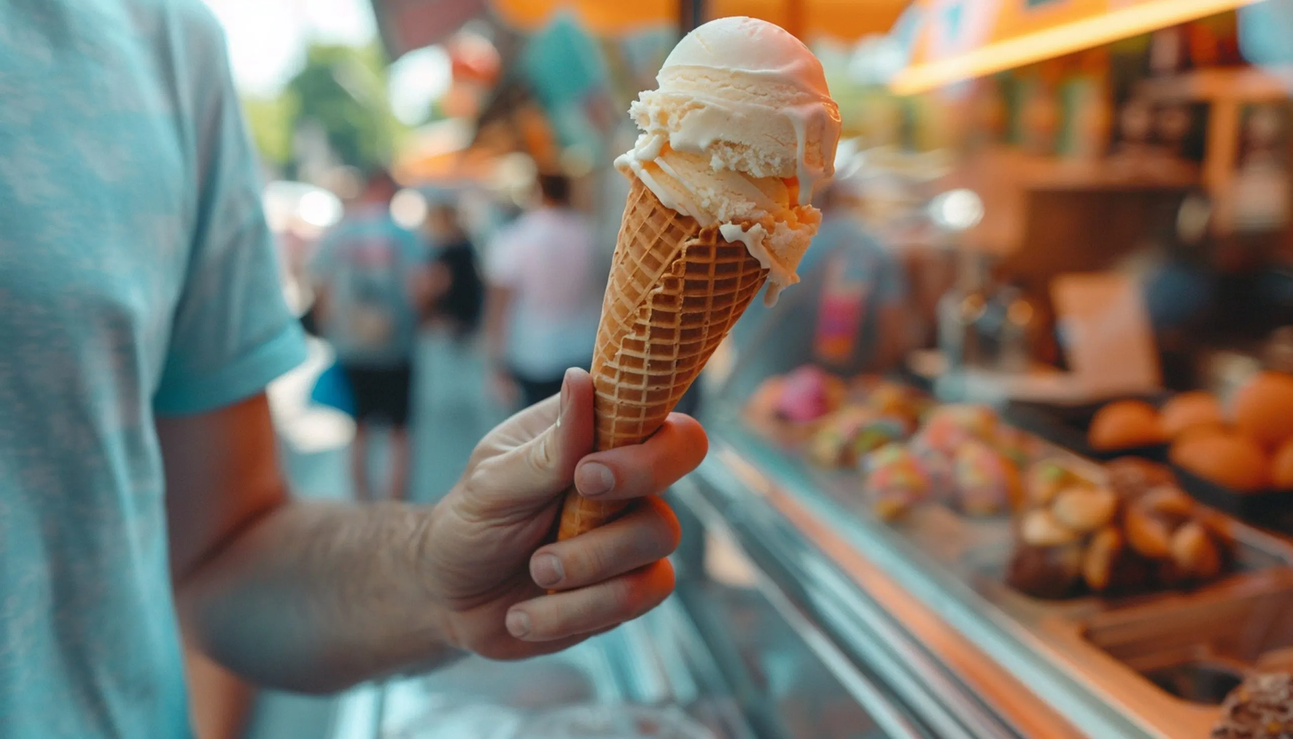 Brazil Dairy Free Ice Cream Market Creates Opportunities as Global Vegan Ice Cream Reaches USD 1.13 Billion closeup-handsome-man-buying-cone-icecream-from-ice-cream-shop-2-scaled