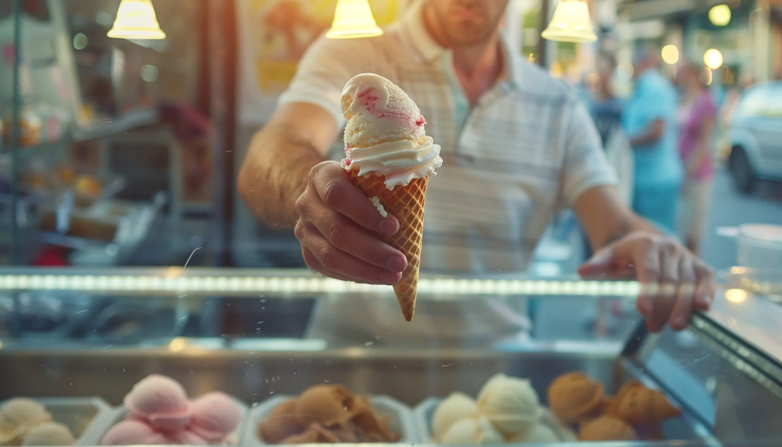 USA Dairy Free Ice Cream Market Reaches USD 1.5 Billion as Plant-Based Frozen Desserts Gain Mainstream Demand closeup-handsome-man-buying-cone-icecream-from-ice-cream-shop-scaled
