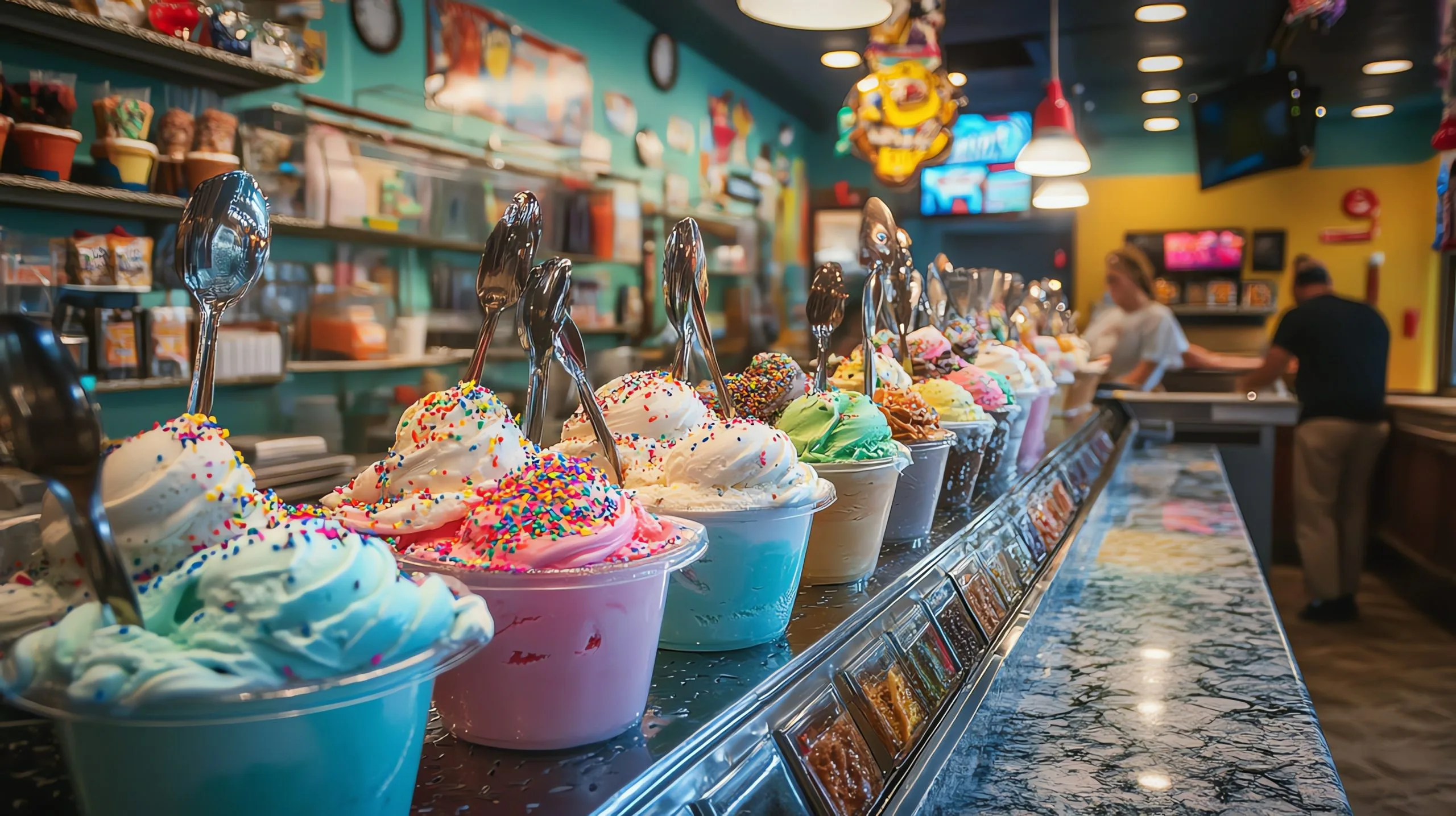 UK Dairy Free Ice Cream Market Builds Opportunity as Global Dairy Free Ice Cream Grows at 13.66 Percent CAGR colorful-display-ice-cream-shop-ice-cream-is-arranged-row-with-each-flavor-scaled