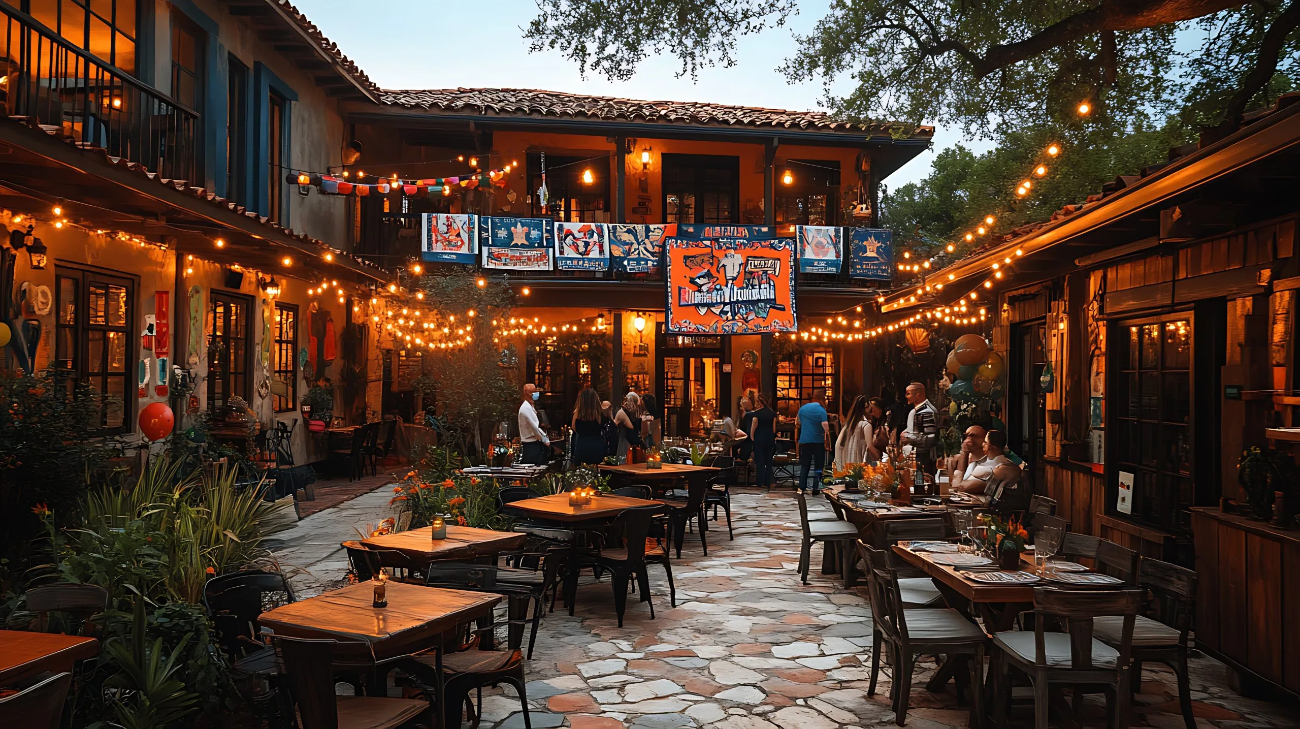Philippines Cafes and Bars Market Set for 3.4% CAGR Growth Amid Premium Coffee Adoption cozy-outdoor-dining-area-adorned-with-lights-decorations-scaled