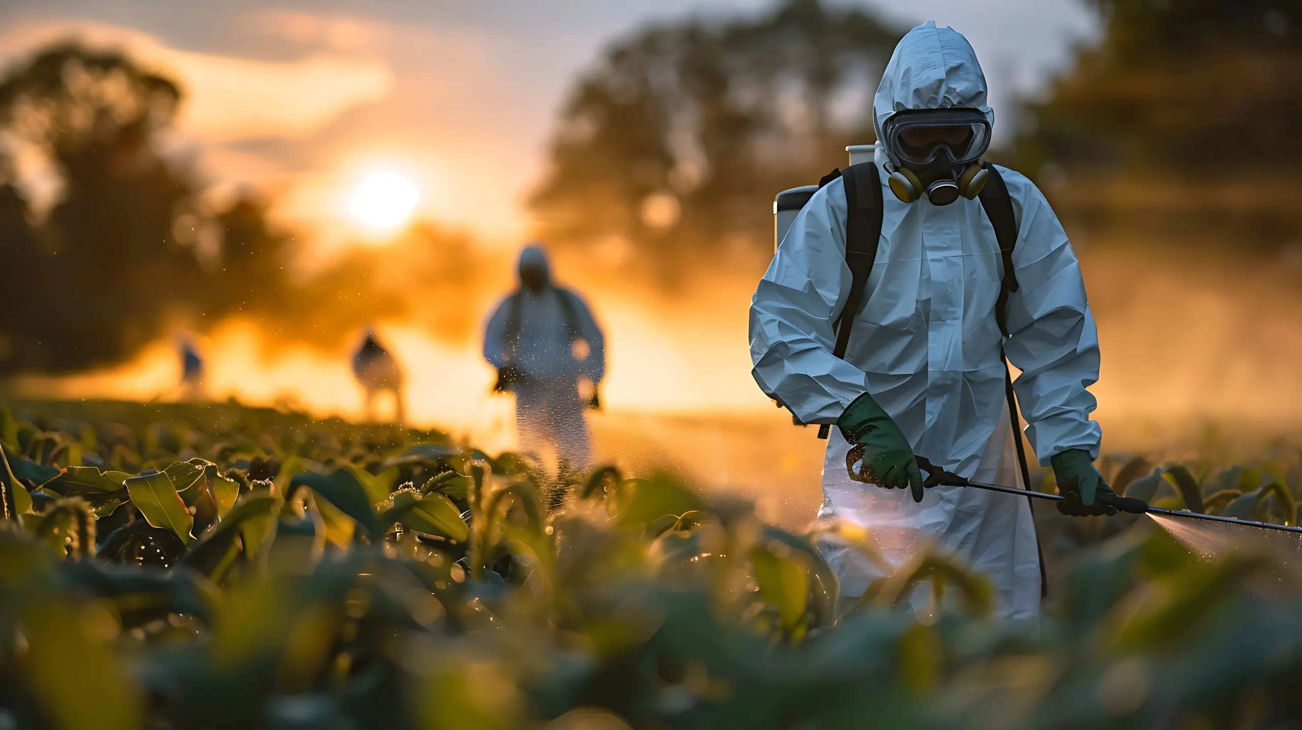 Nigeria Insecticide Market Advances as Insecticides Hold 39.8 Percent of Africa Crop Protection Chemicals Share farmers-spraying-pesticide-wheat-field-wearing-protective-clothing-scaled