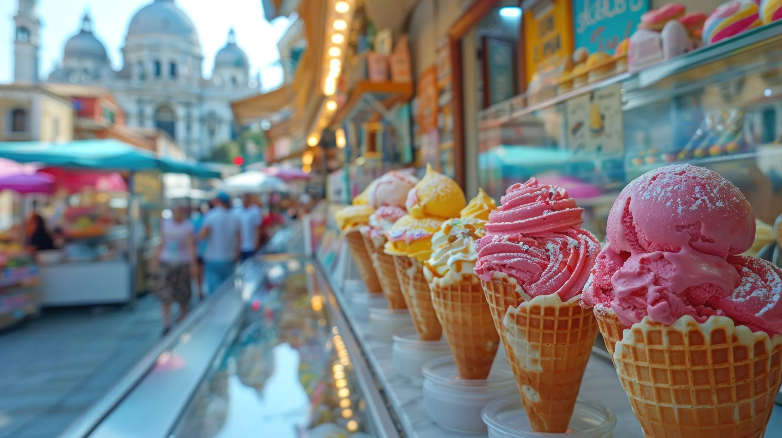 KSA Dairy Free Ice Cream Market Heads Toward USD 9.5 Million as Plant-Based Ice Cream Expands Across Urban Consumers ice-cream-cones-display-venice-italy-1-scaled