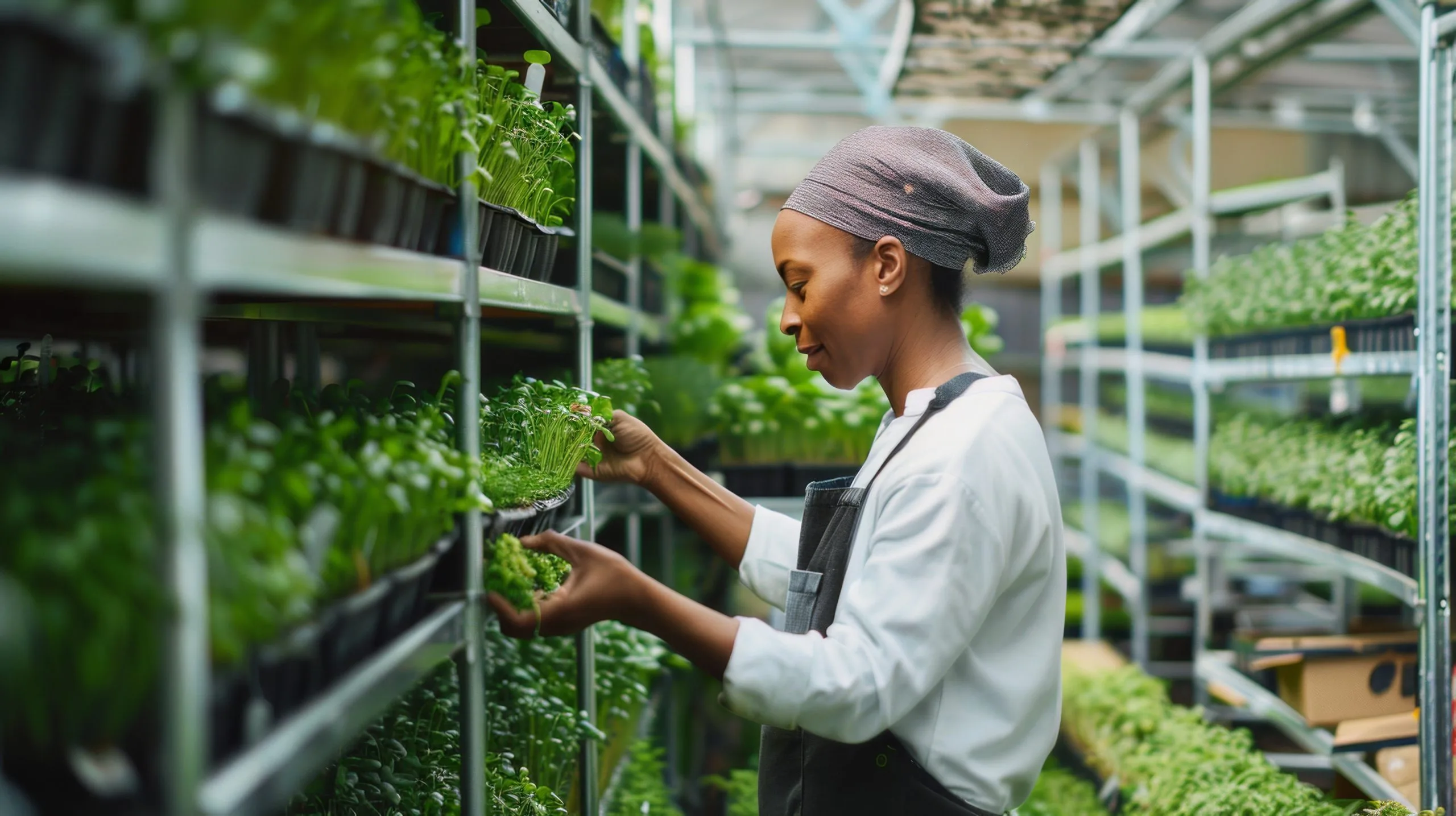 South Africa Vertical Farming Market Gains Relevance as Global Demand Grows at 26.80 Percent CAGR microgreen-within-walls-contemporary-greenhouse-africanamerican-women-are-growing-scaled