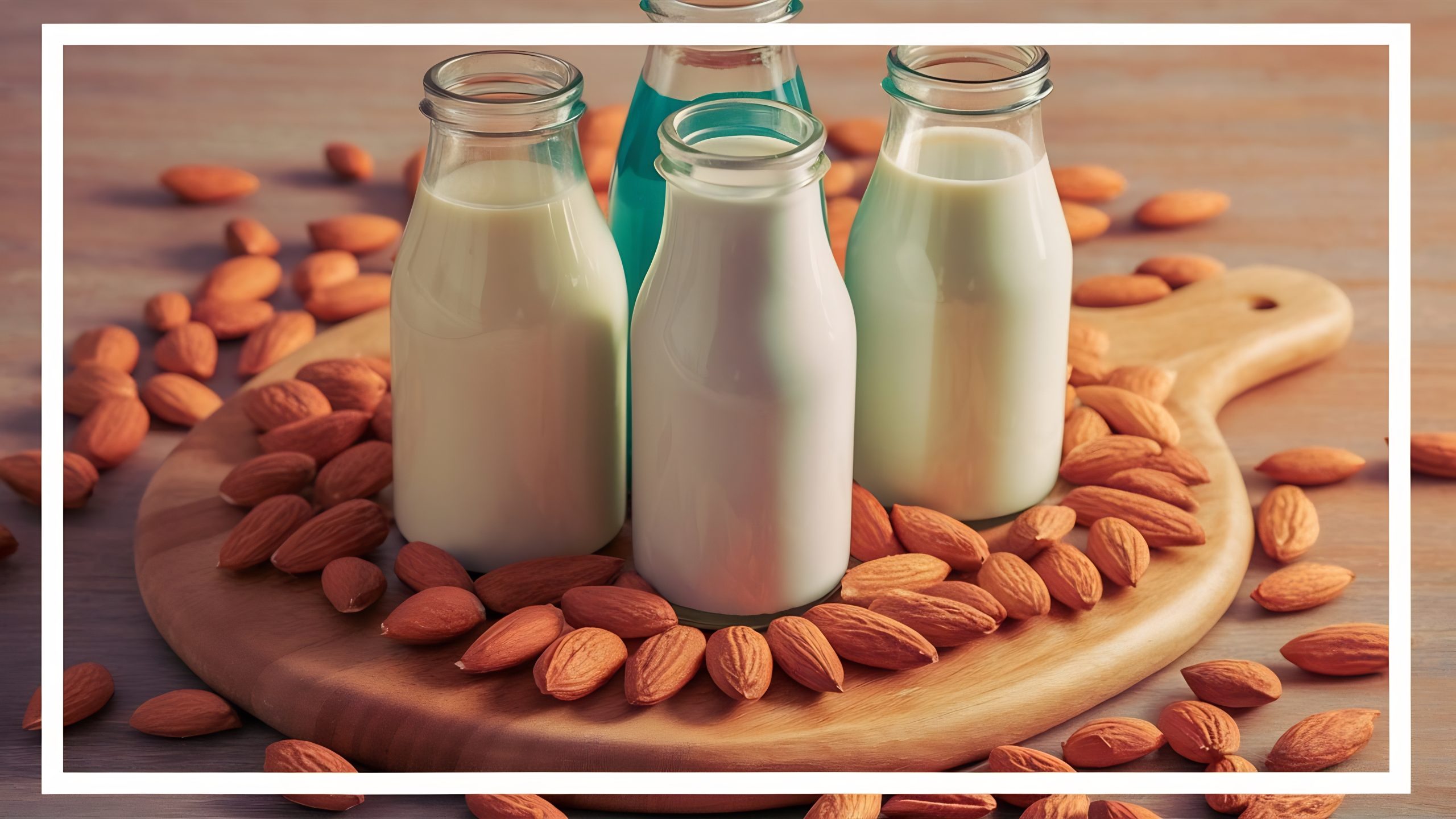 USA Almond Milk Market Expected to Reach USD 7.9 Billion Driven by Surging Plant-Based Beverage Demand milk-bottles-almonds-arrangement-scaled