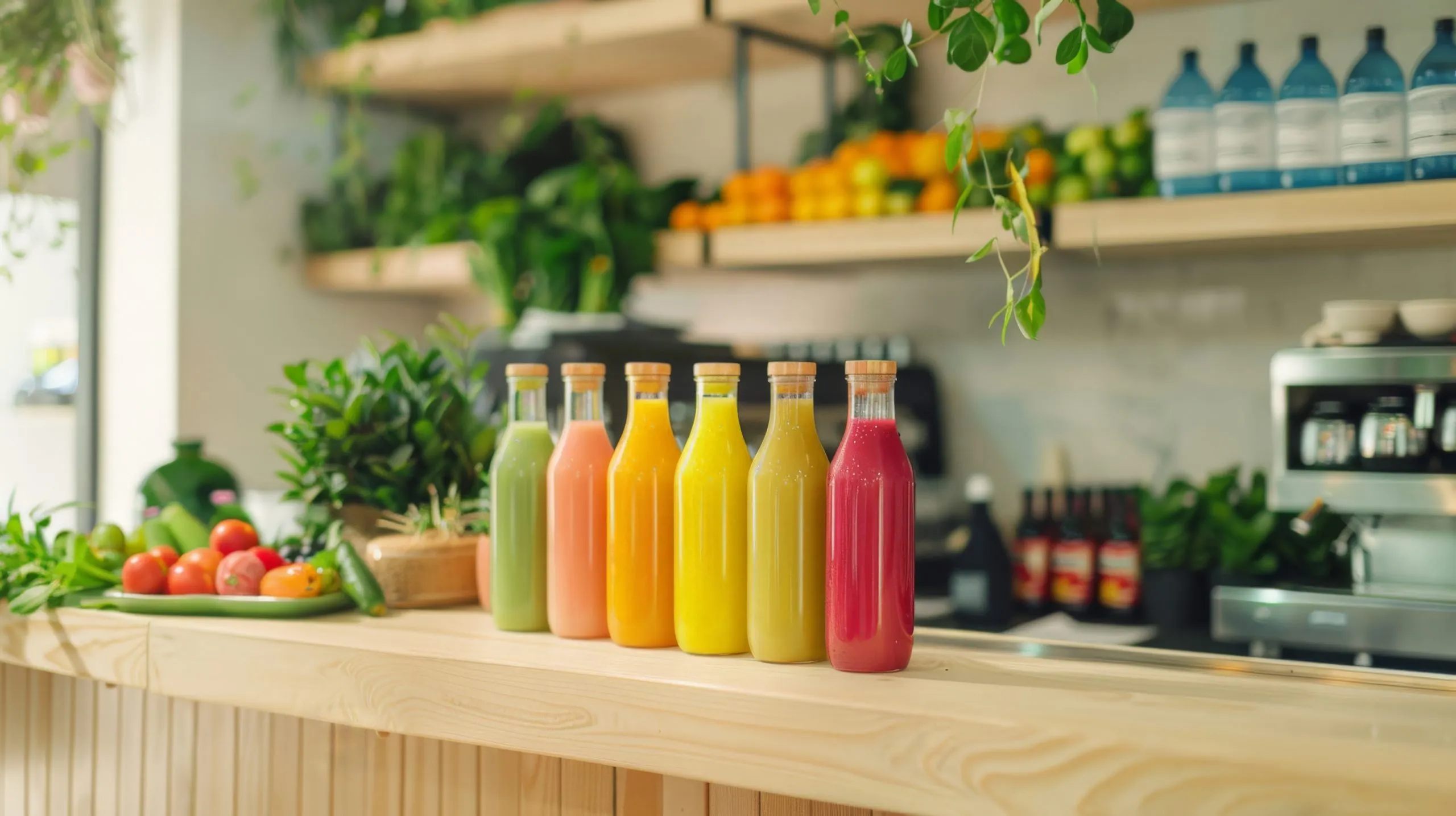 USA Health Drinks Market Reaches USD 24.5 Billion as Wellness-Focused Beverages Gain Wider Consumer Adoption organic-juice-bar-with-variety-colorful-fresh-juices-scaled