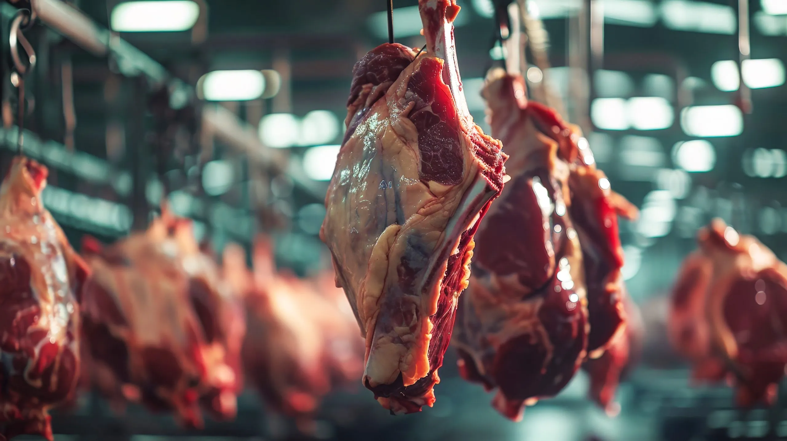 Brazil Animal Protein Market Strengthens as Brazil Holds 55.63 Percent of South America Animal Protein Share raw-meat-hanging-from-line-scaled
