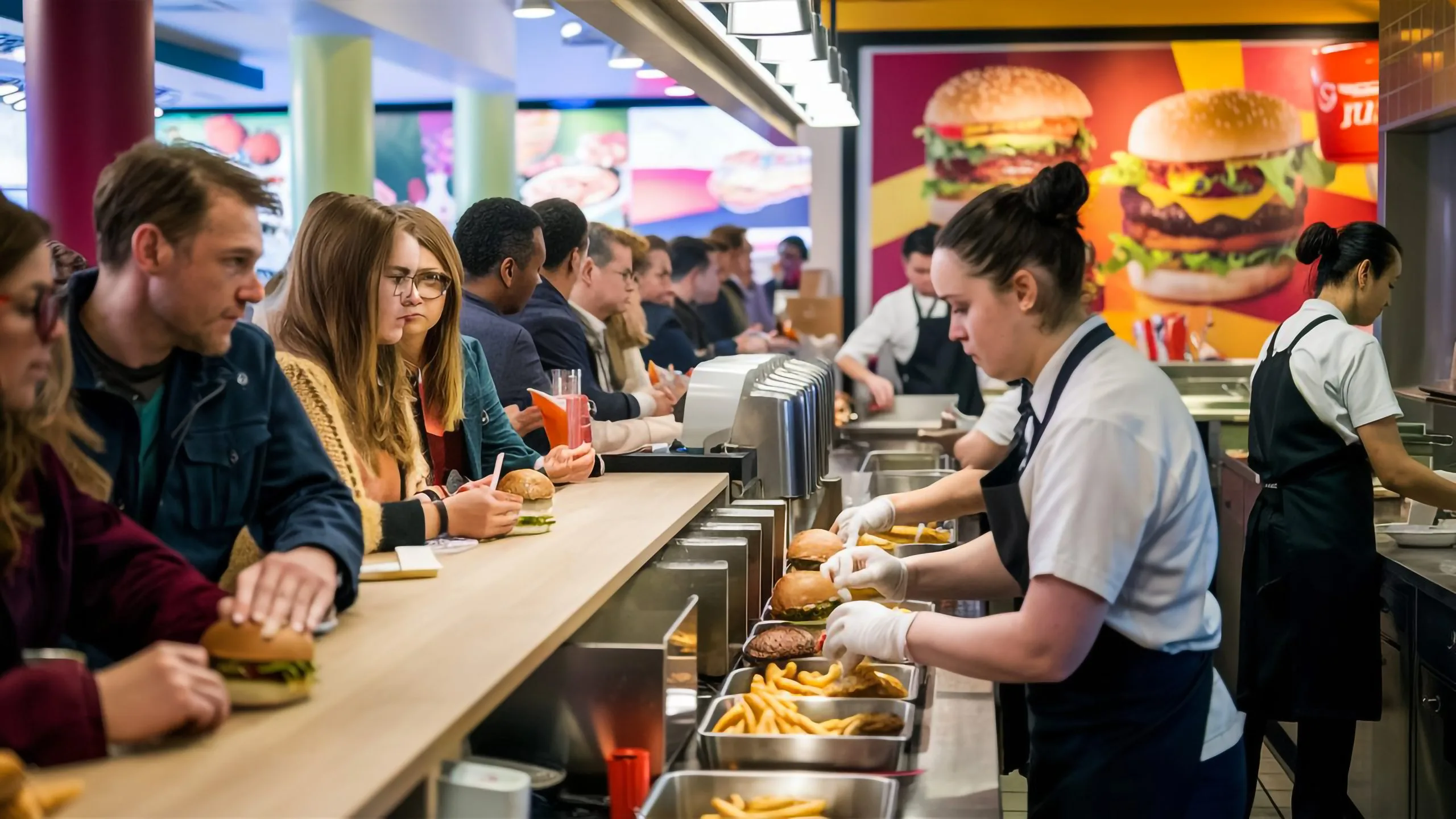 UAE Quick Service Restaurant Market Crosses USD 6.6 Billion as Delivery and Digital Ordering Accelerate restaurant-with-large-picture-people-eating-fast-food-scaled