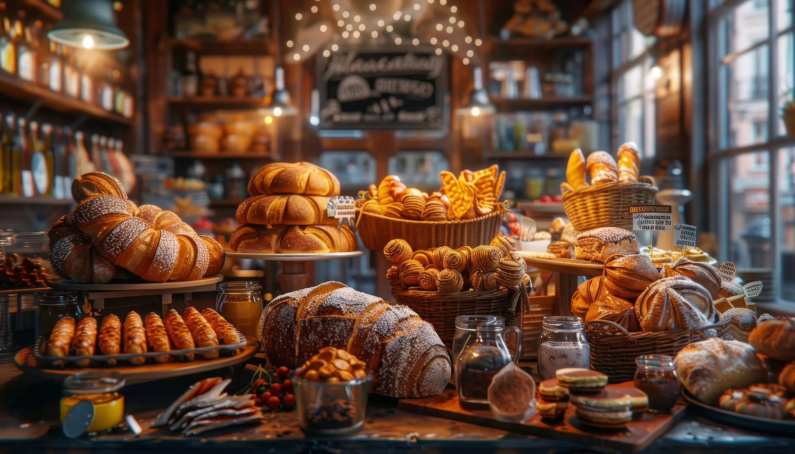 KSA Bakery Products Market Expands as Cakes, Pastries, and Sweet Pies Grow 5.25 Percent in Annual Sales rustic-bakery-display-with-assortment-freshly-baked-bread-pastries-croissants-scaled