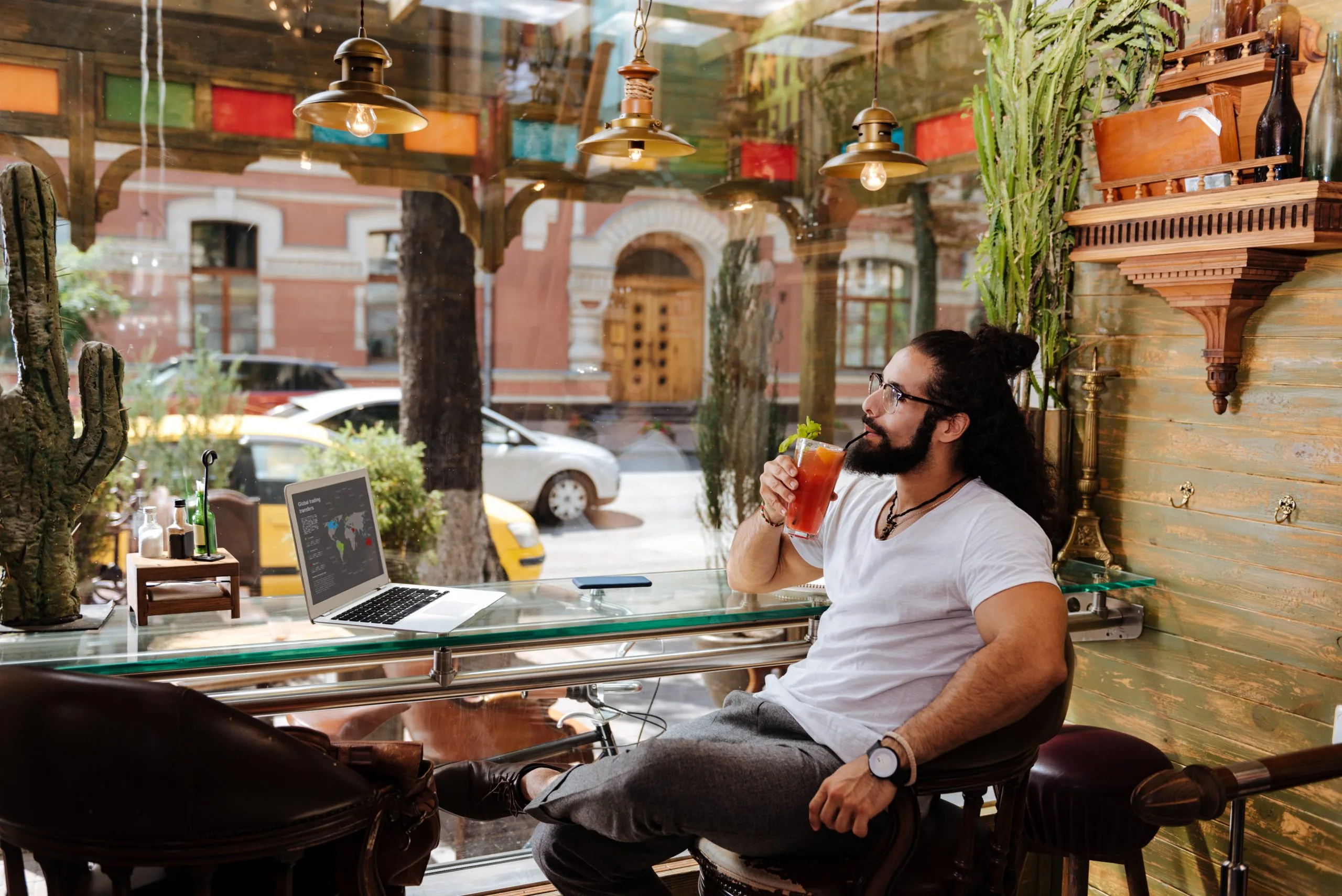 India Cafes and Bars Market Expected to Reach USD 31.5 Billion Driven by Premium Coffee and Social Dining smart-handsome-man-enjoying-his-drink-while-being-cafe-scaled