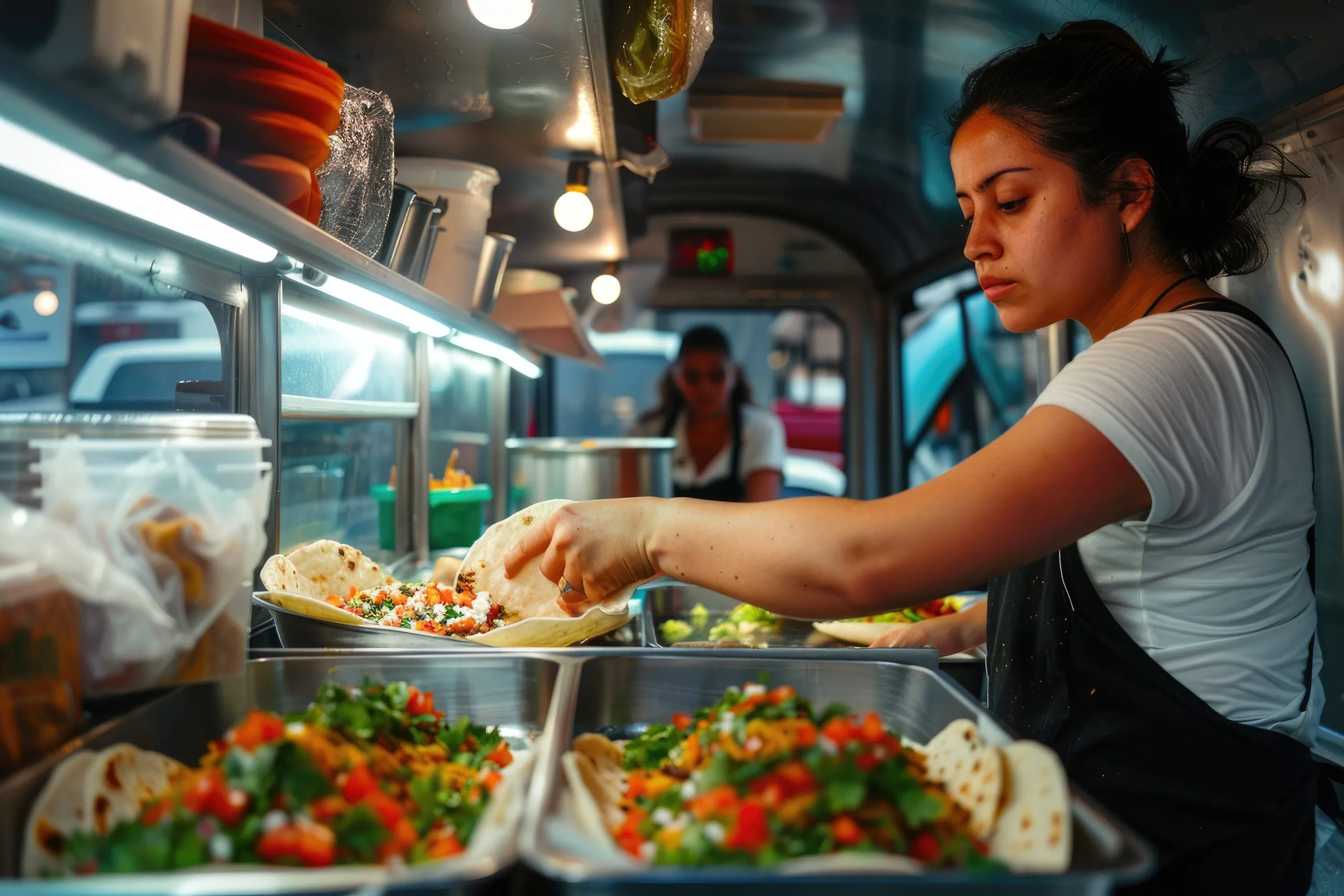 Nigeria Quick Service Restaurant Market Strengthens as Cloud Kitchens Grow at 12.05 Percent CAGR woman-preparing-tacos-inside-food-truck-scaled