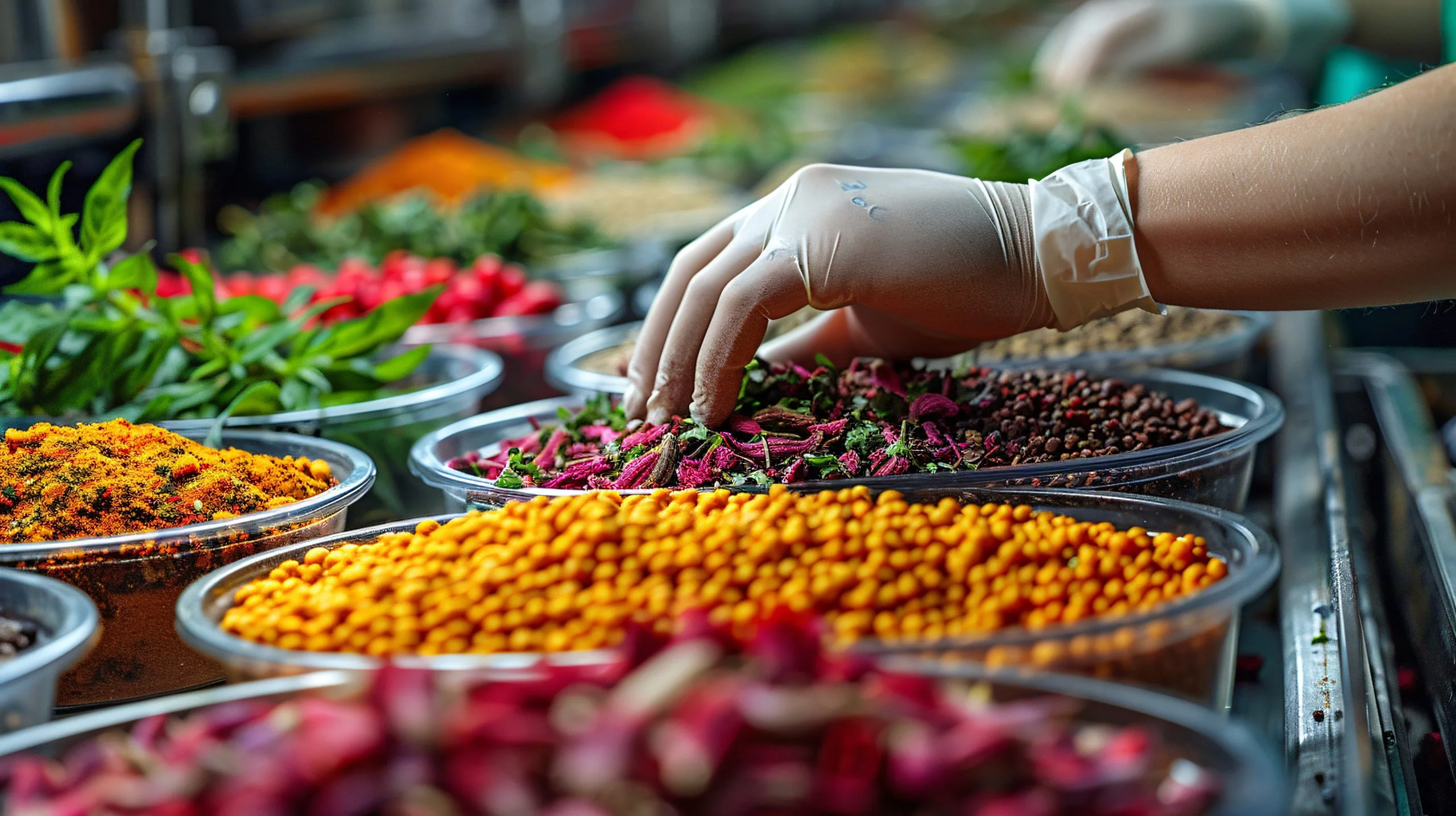 UK Microbial Food Culture Market Outlook to 2035 workers-plant-sorting-seasonings-using-protective-hand-coverings-scaled