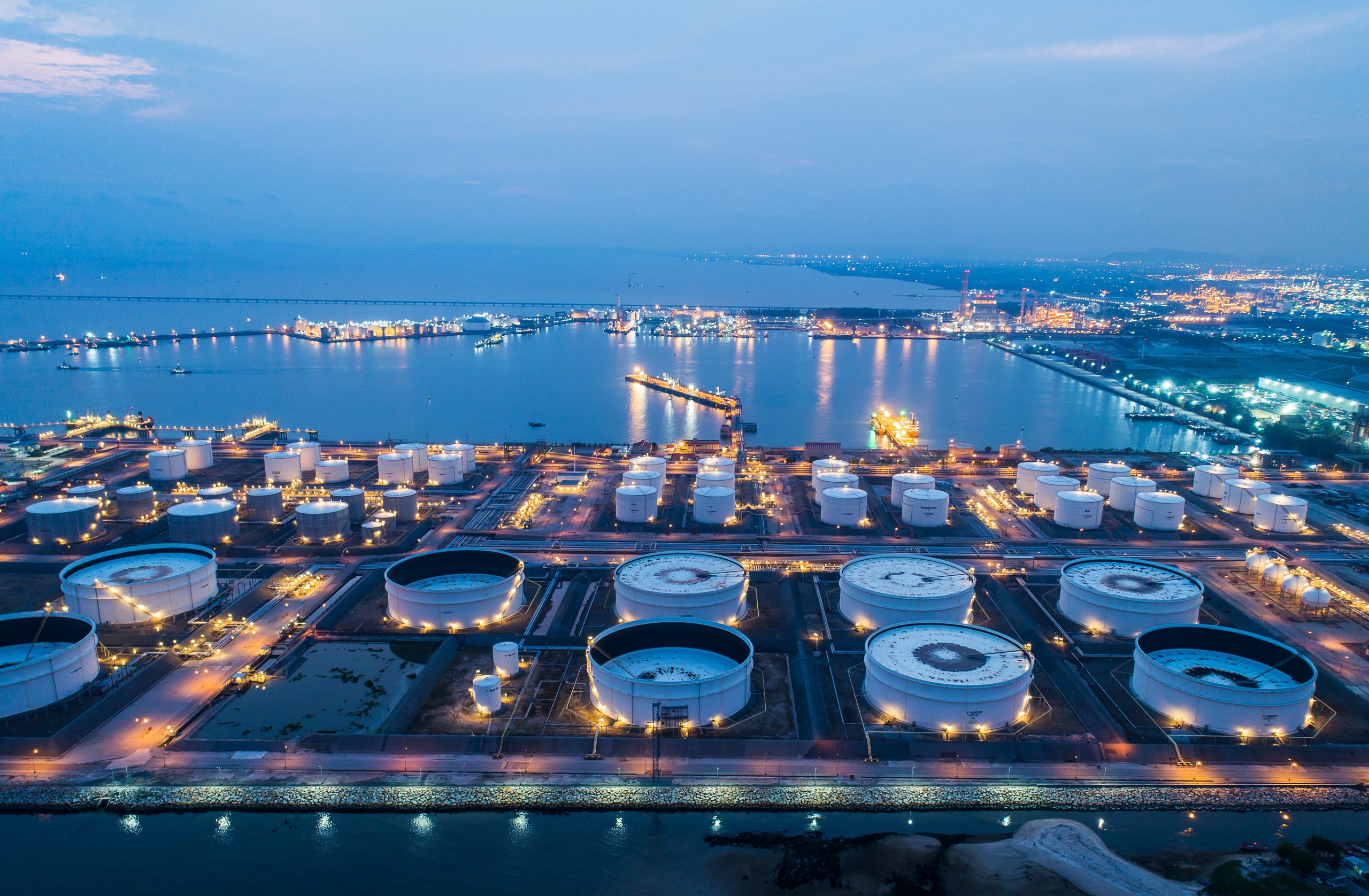 Philippines Next-Gen Marine Coatings Market Outlook to 2035 aerial-view-top-view-night-light-oil-terminal-is-industrial-facility-storage-oil-petrochemical-scaled