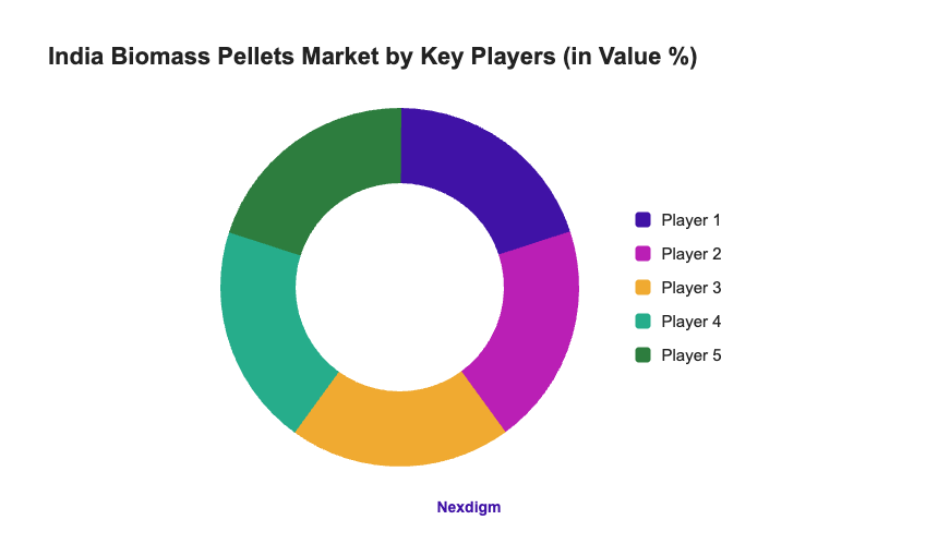 India Biomass Pellets Market by Key Players (in Value %)