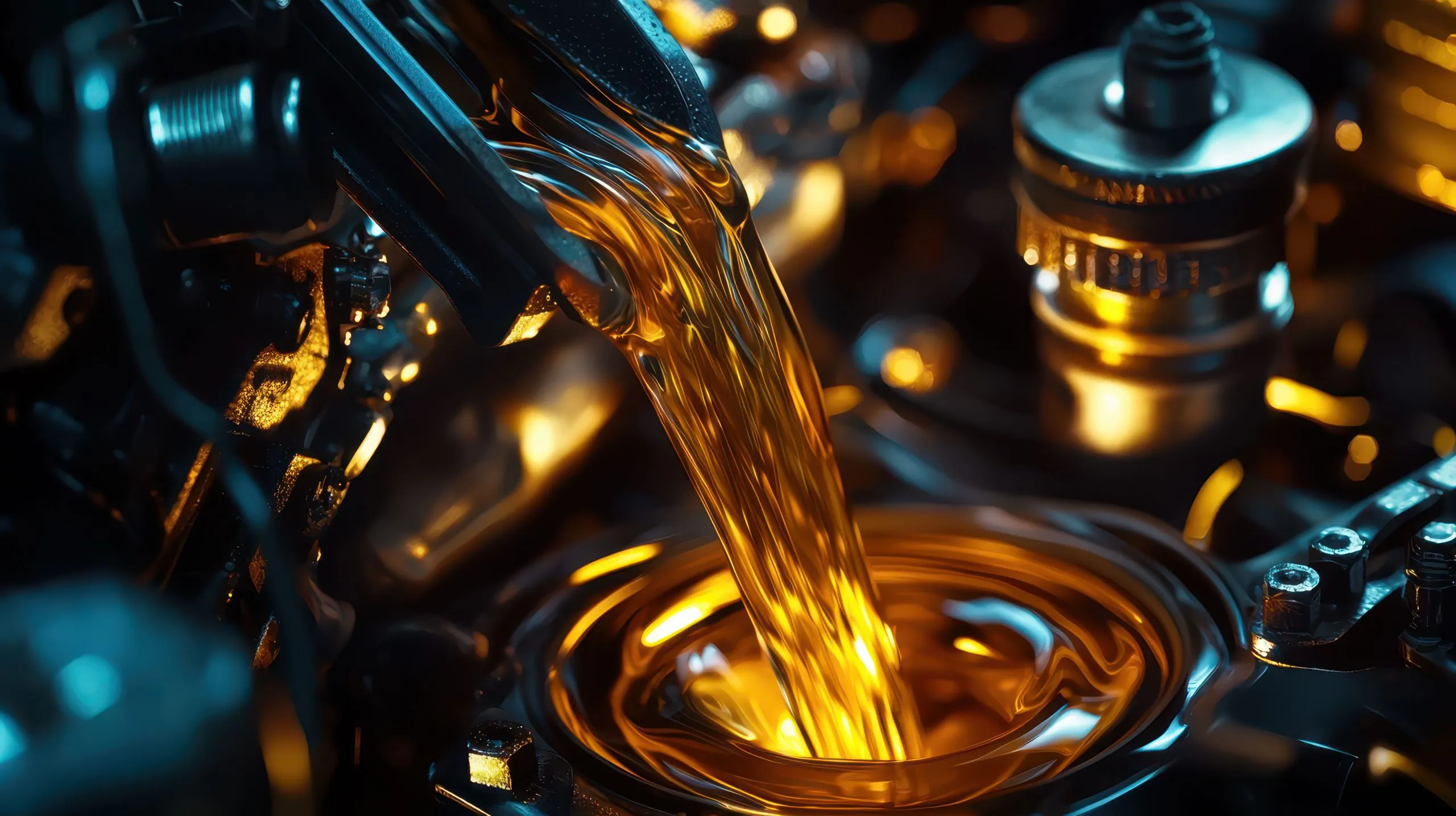 South Africa Automotive Lubricants Market Outlook to 2035 dramatic-illumination-engine-oil-flowing-automotive-engine-scaled