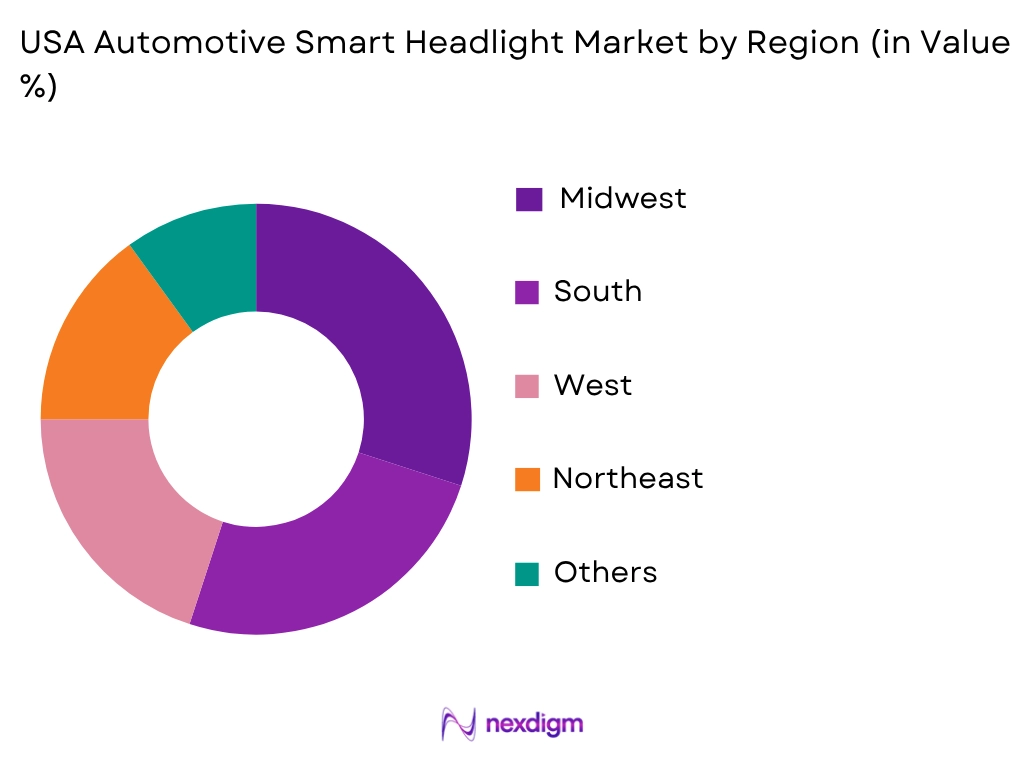 USA Automotive Smart Headlight Market by Region